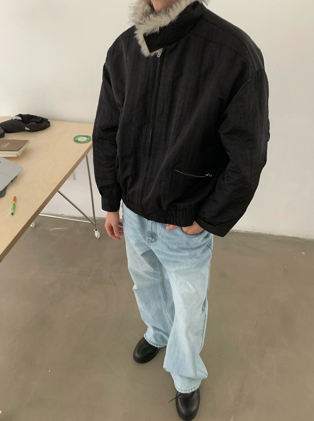 ミニマル・ボアジャケット N6200