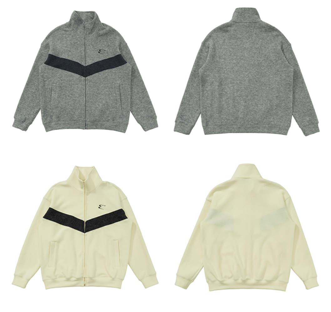 280Gラビットファーニットバイカラージップブルゾン N6243