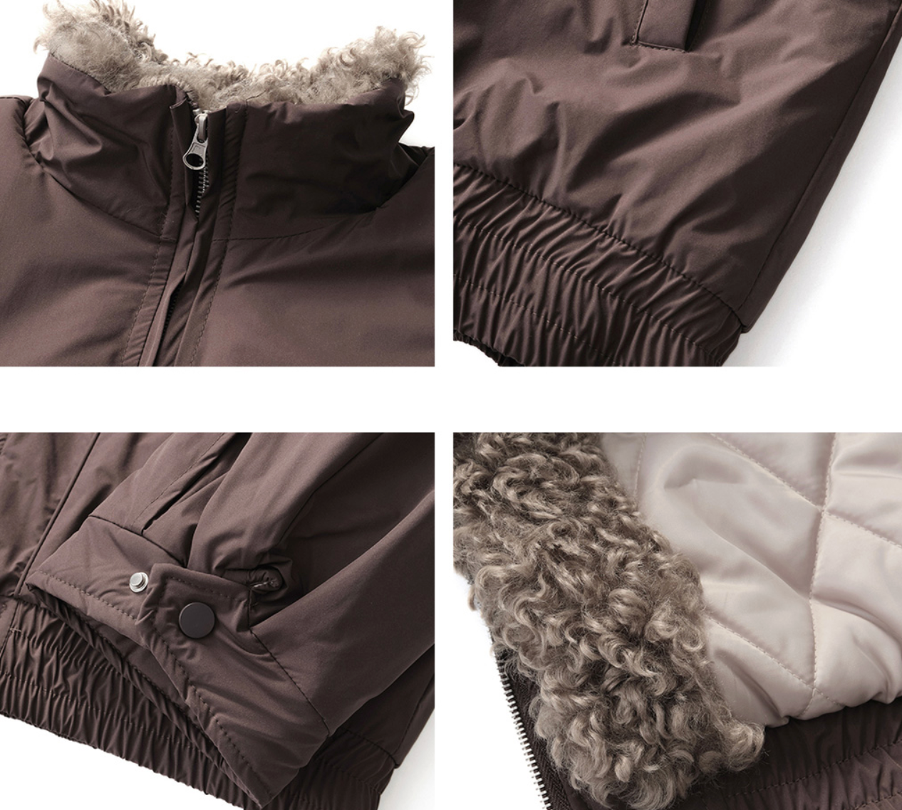 ボアスタンドカラー ワイドパーカージャケット N6270