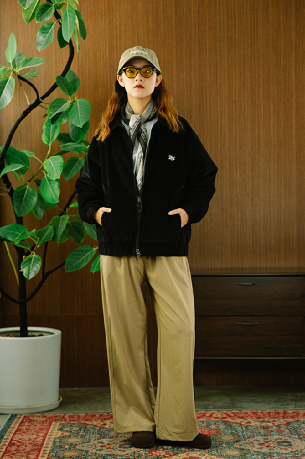 コーデュロイ×ボア 中綿ウォームジャケット N6325