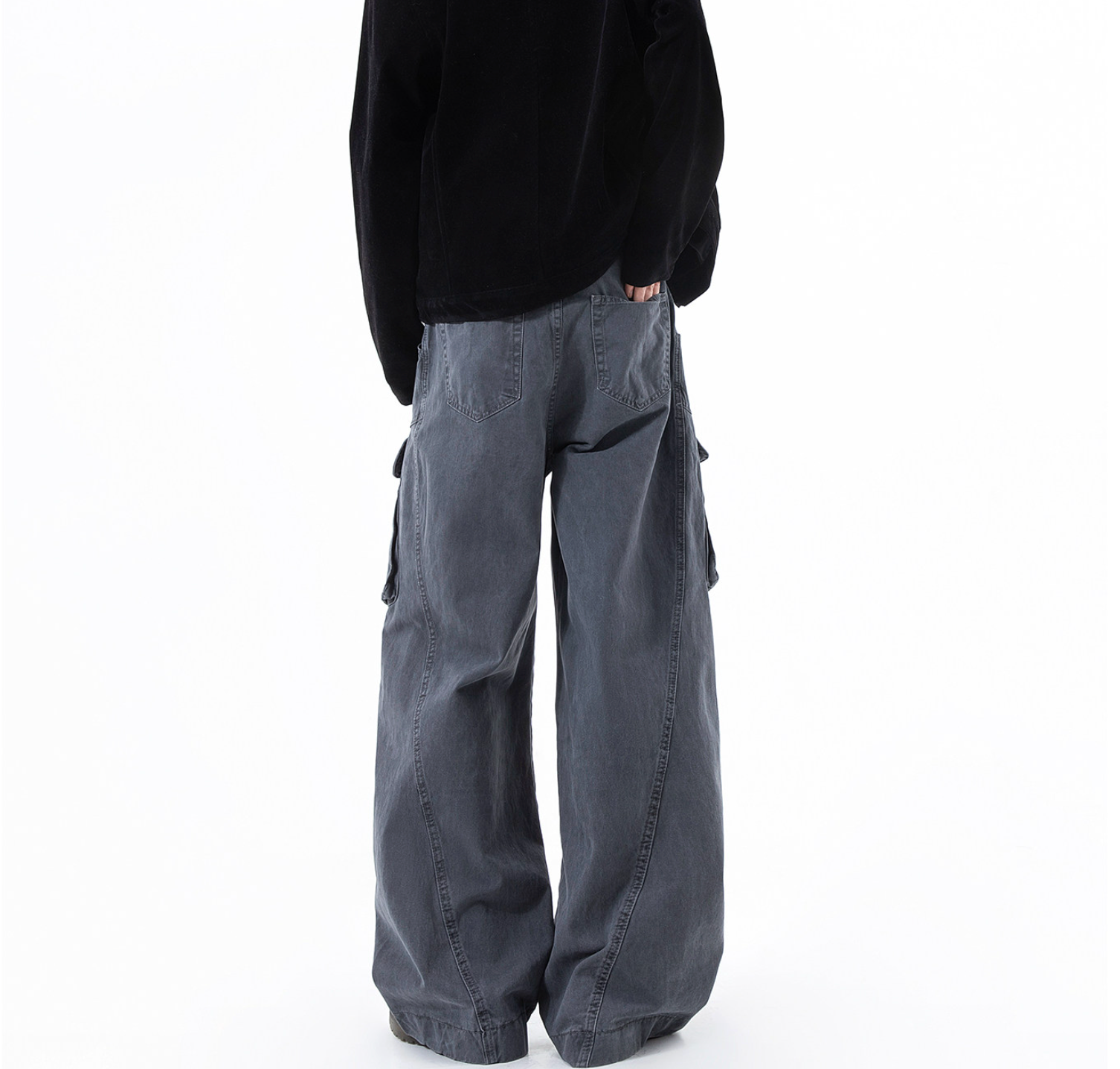 ヘビーウォッシュ ワイドストレート ワークパンツ N6330