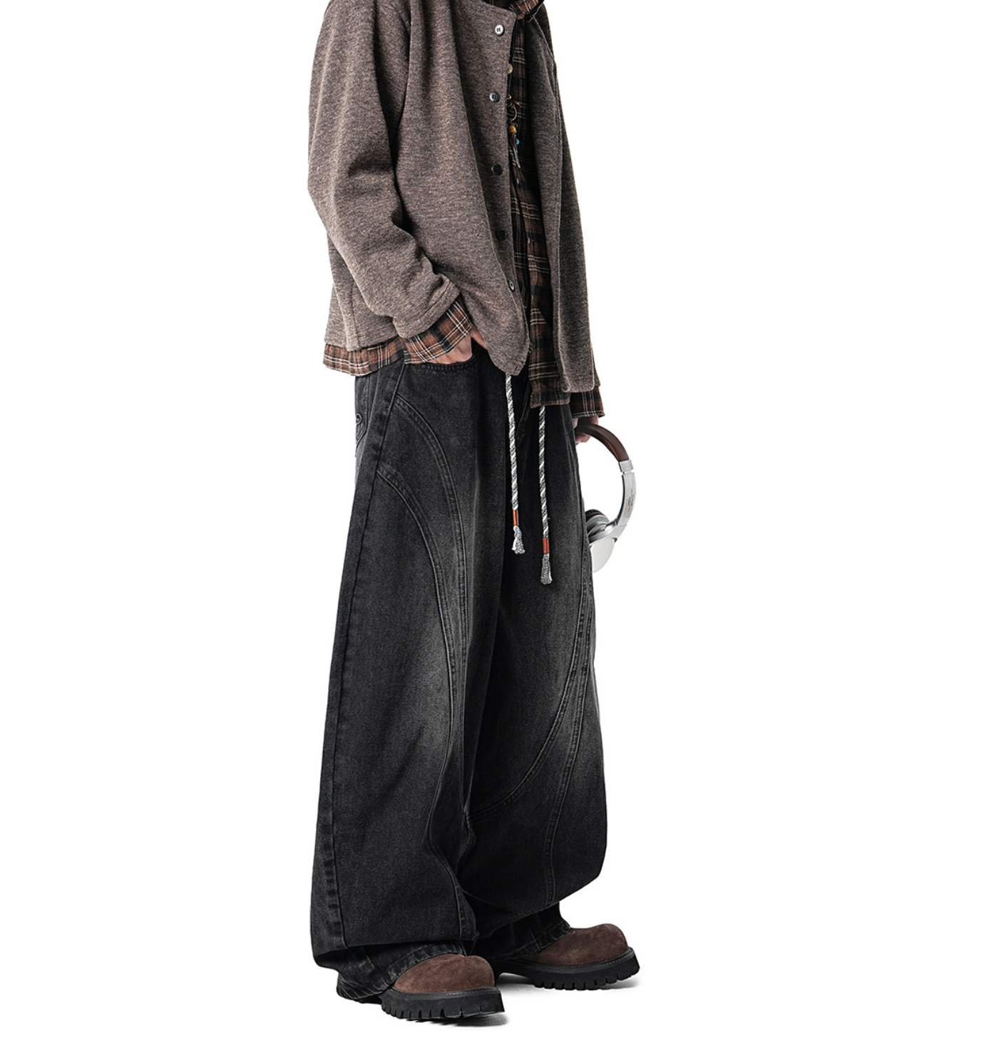 カーブドカット ストレート デコンストラクトデニム N6332