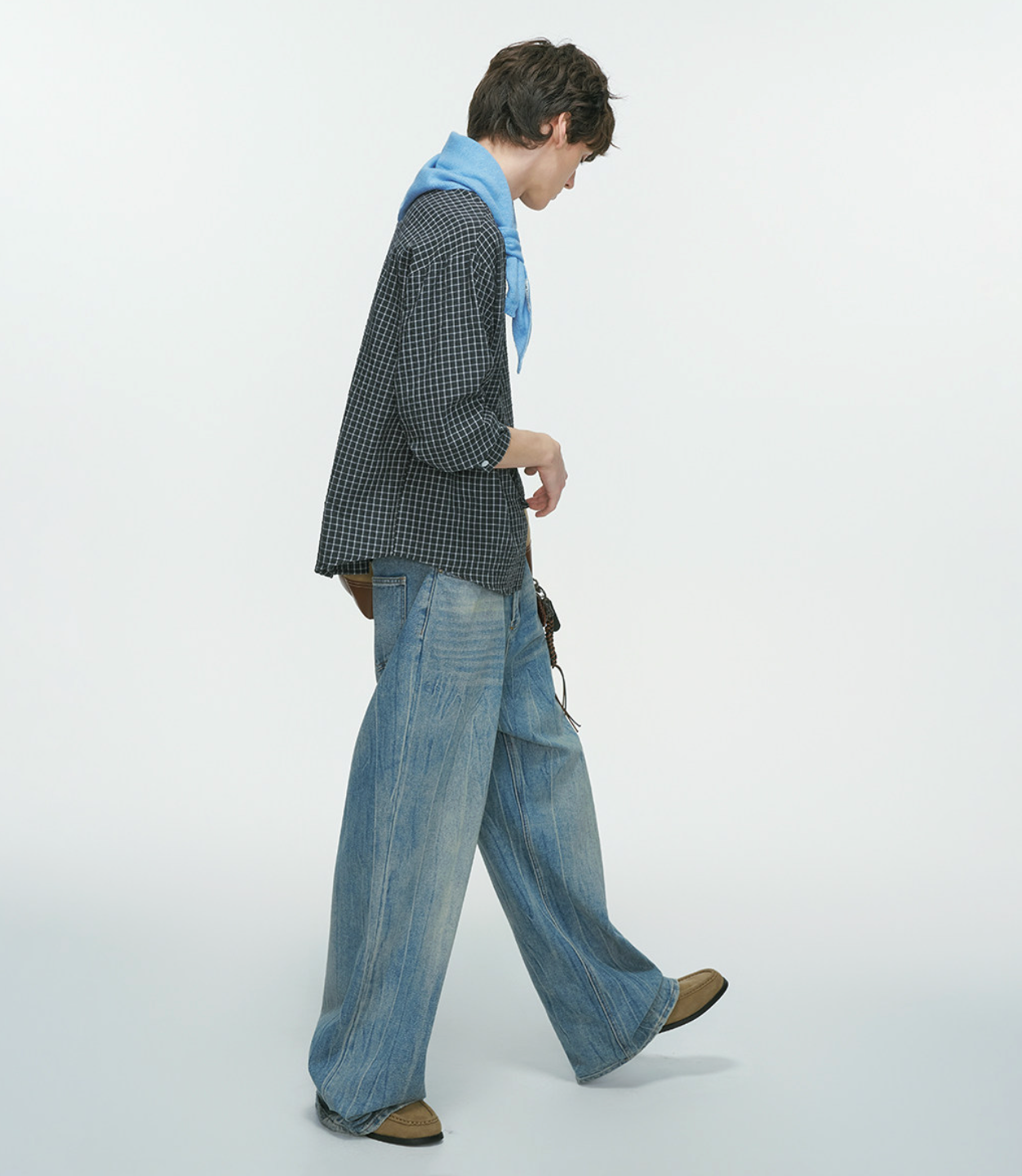 コットン グラフチェック リラックスシャツN6335