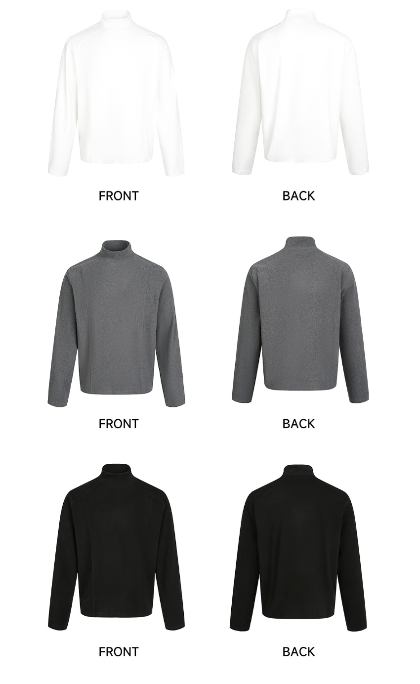 半ハイネック ダブルフェイスロングT N6339