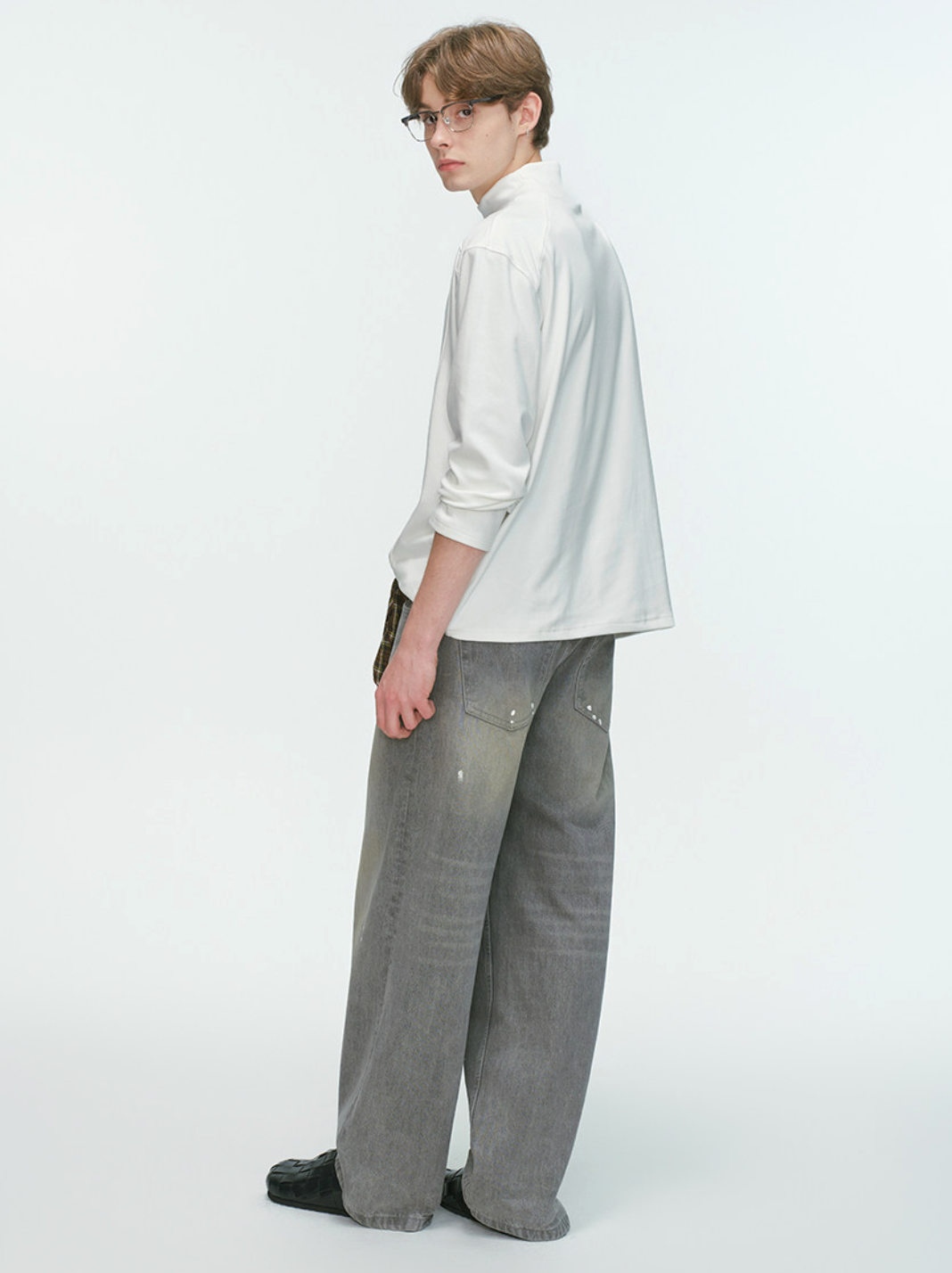 半ハイネック ダブルフェイスロングT N6339