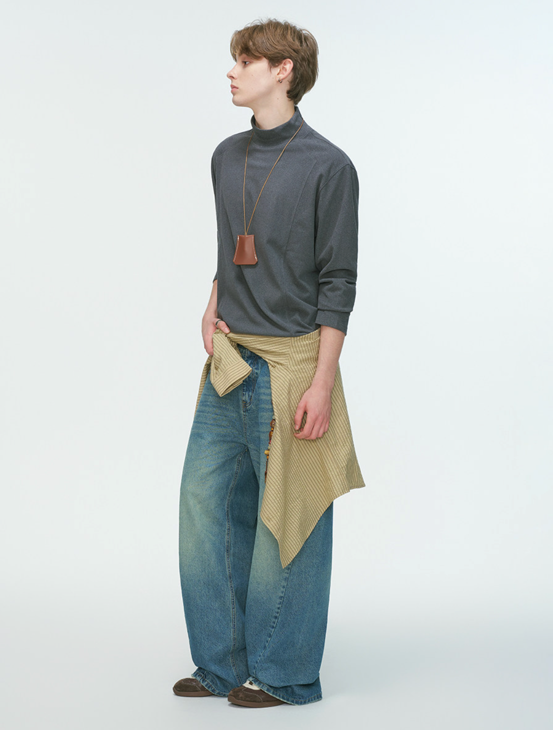 ミニマル モックネック ベーシックニット N6340