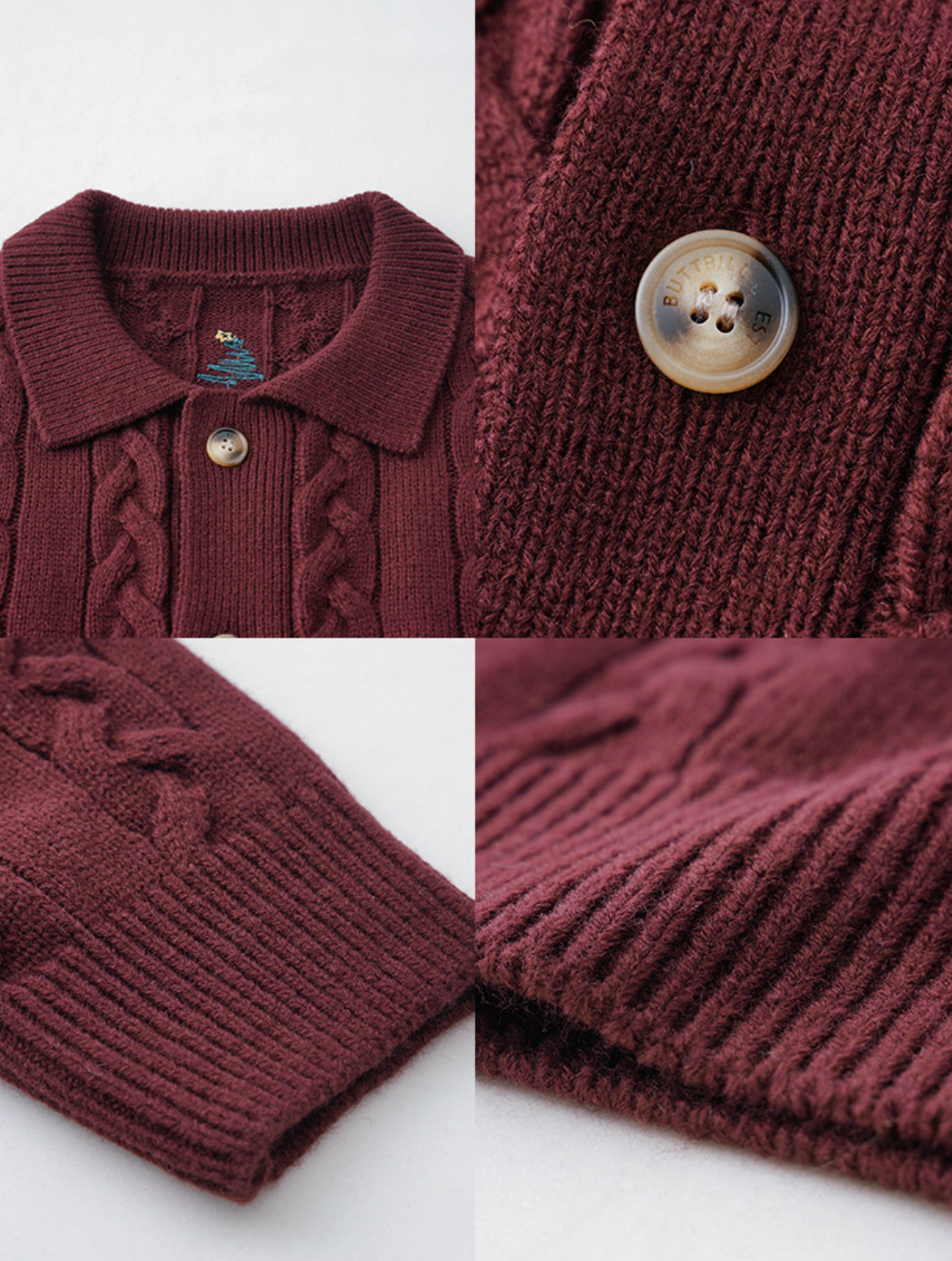 ケーブル編みルーズフィット ニットカーディガン N6386