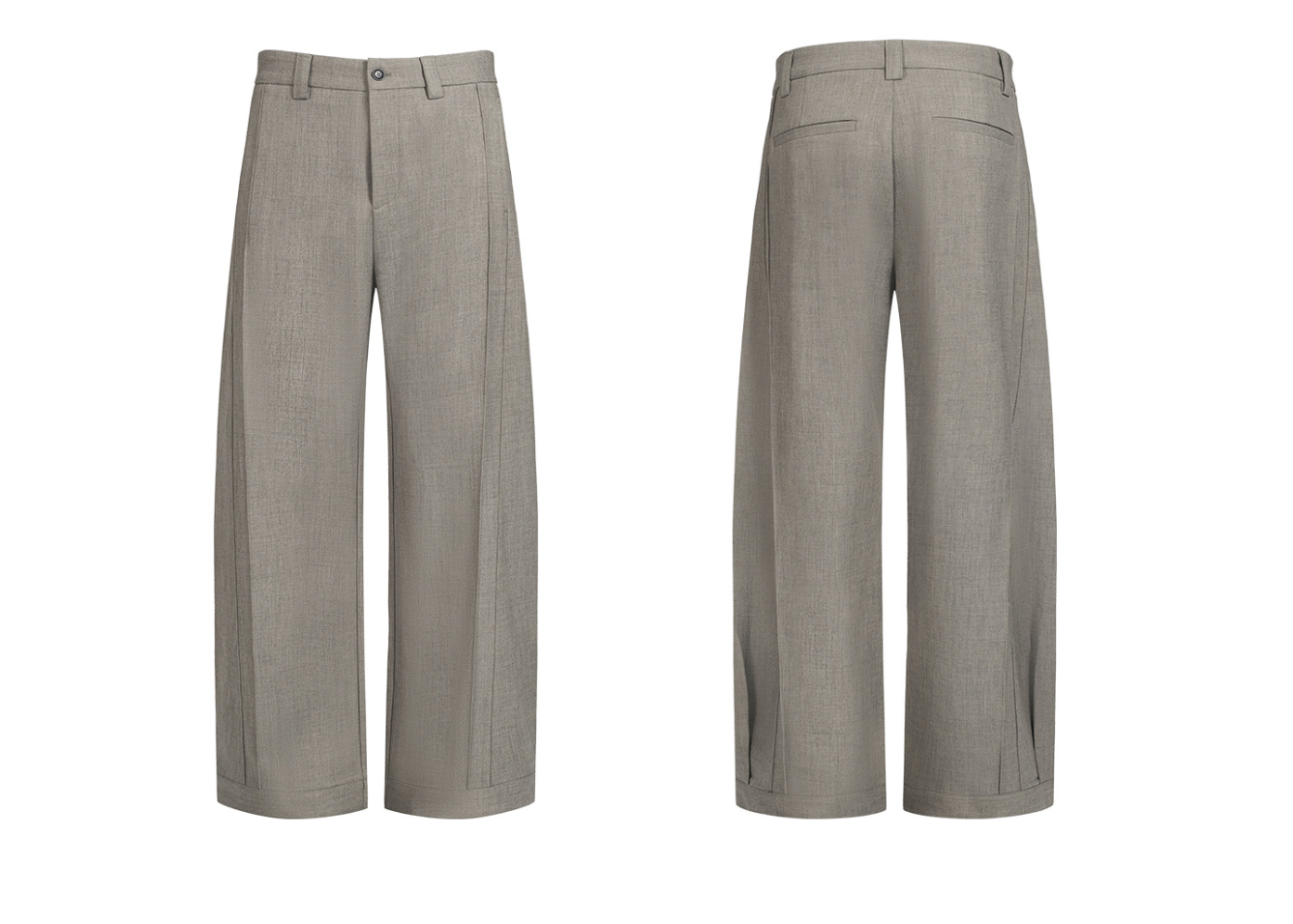 プリーツキルティング テーパードスラックス N6474