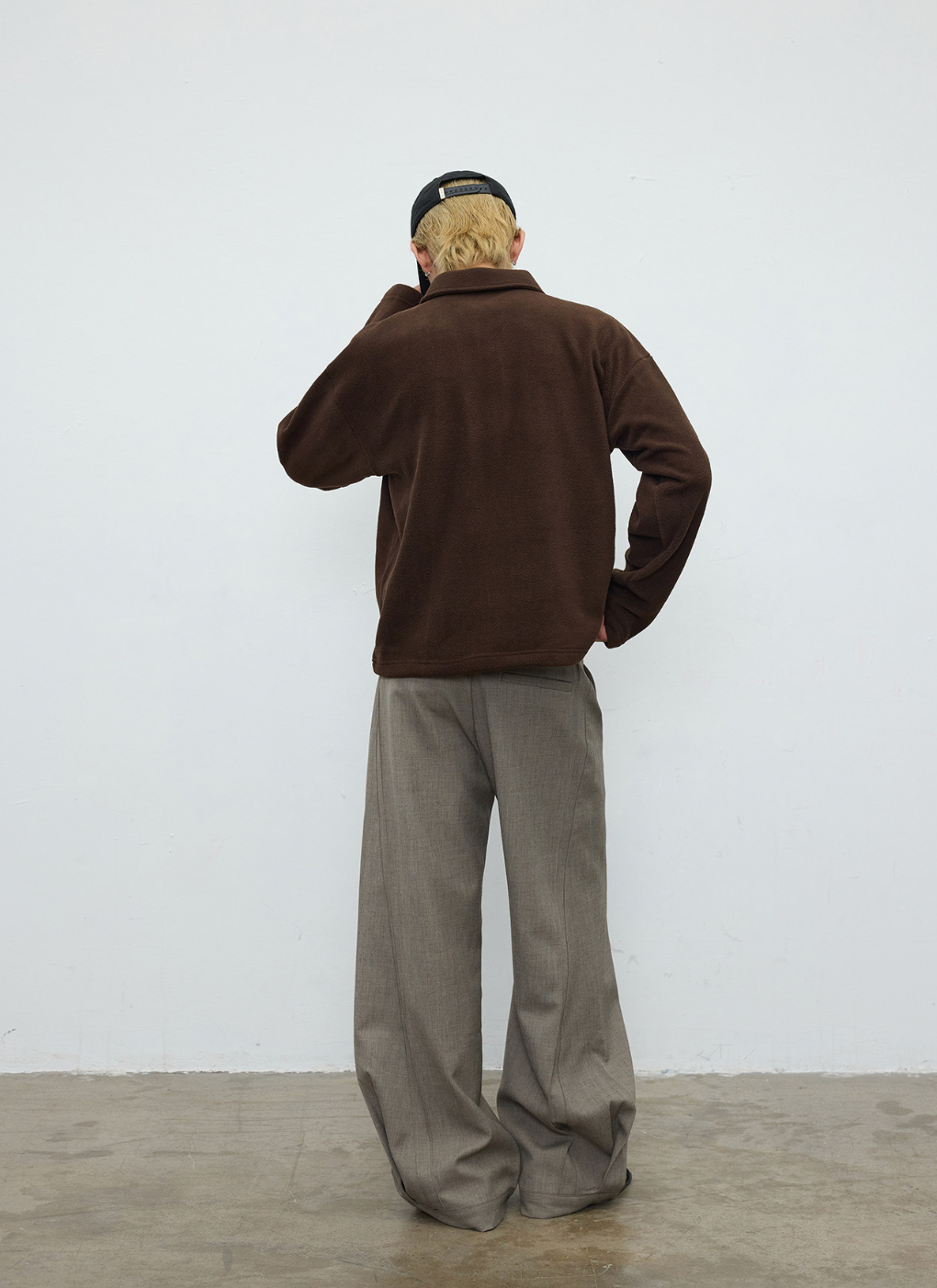 プリーツキルティング テーパードスラックス N6474