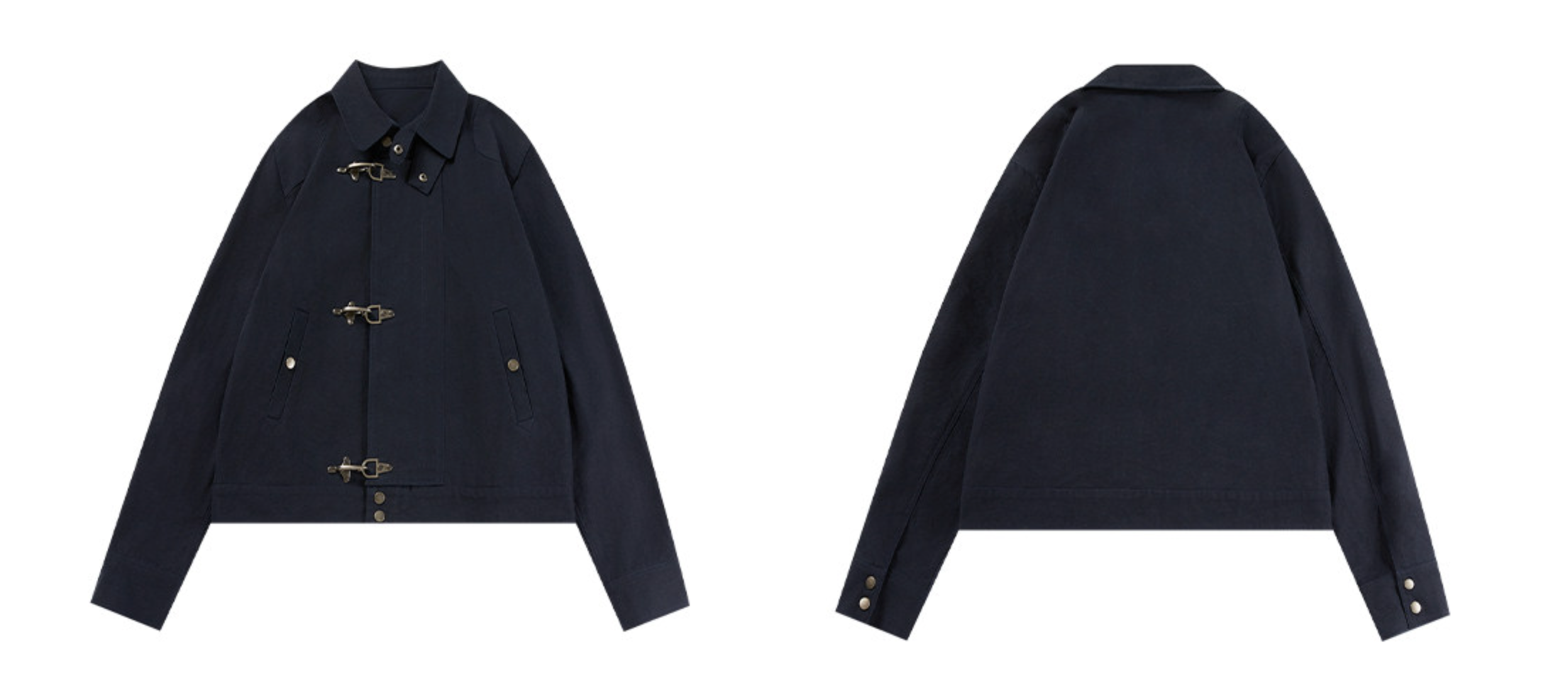 バックルディテール ウォッシュド ショートジャケット N6490