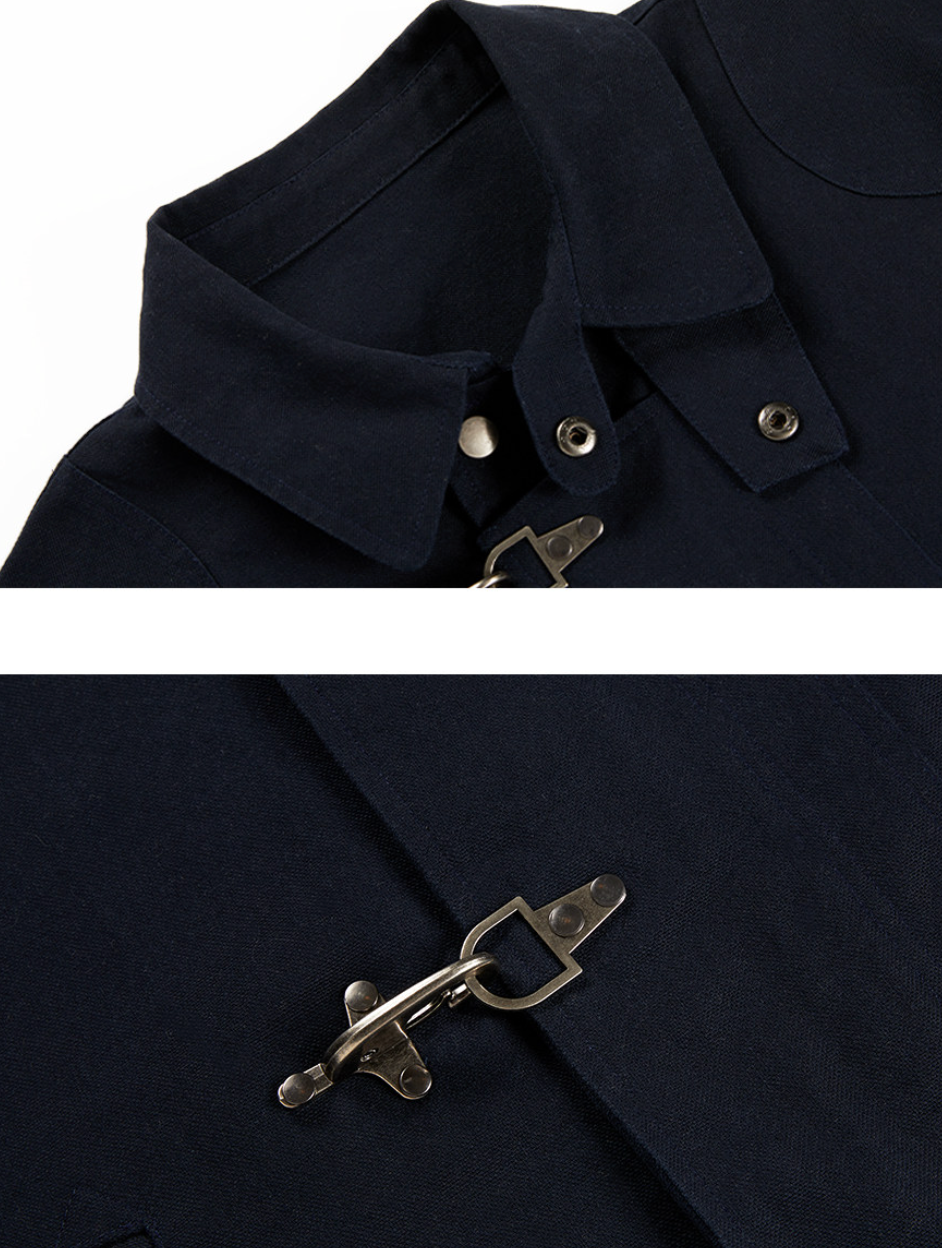 バックルディテール ウォッシュド ショートジャケット N6490