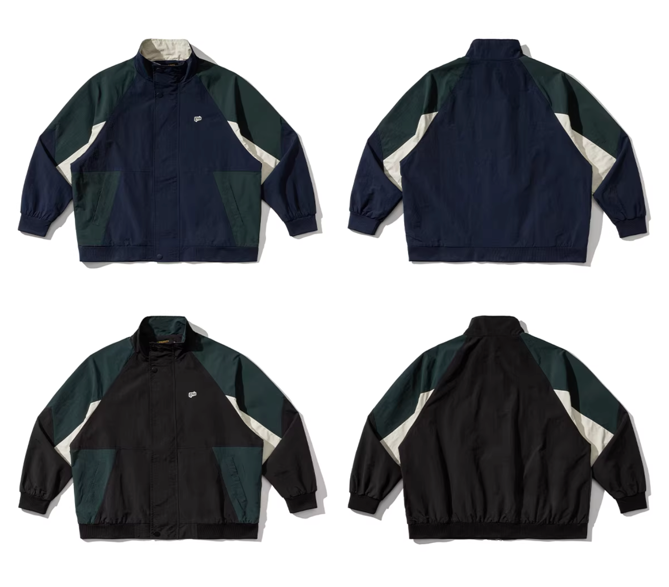 カラーブロック スタンドカラー ワークジャケット N6479