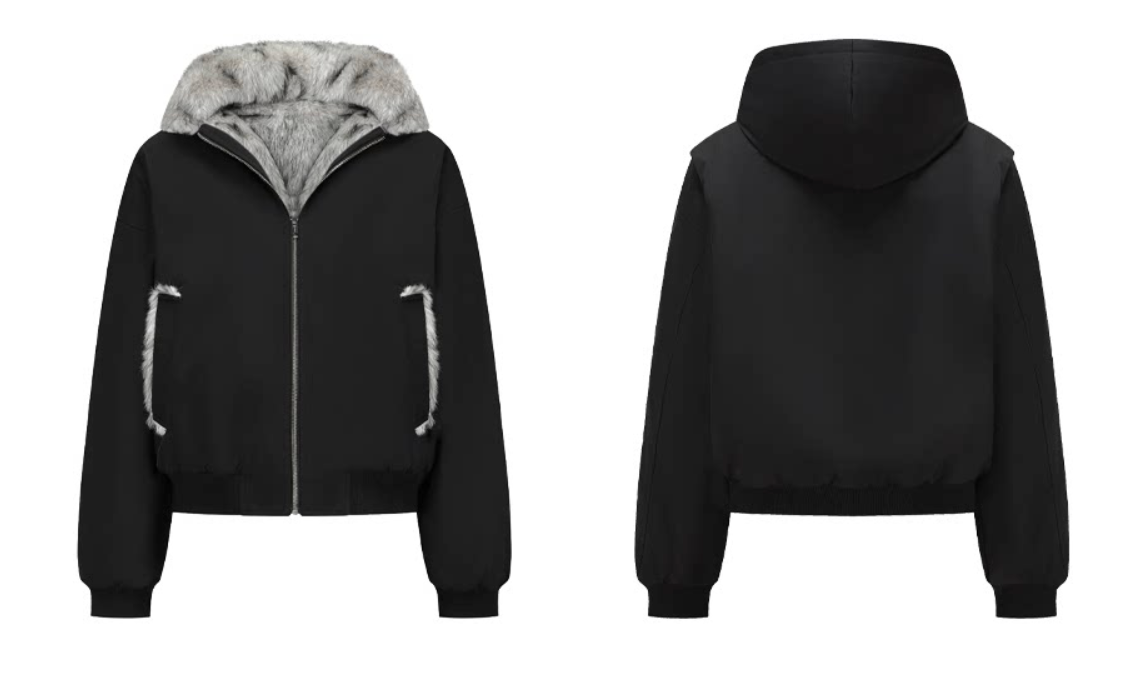 【機能性ウェア】1500g中綿 “防寒”ショートパフジャケット N6519