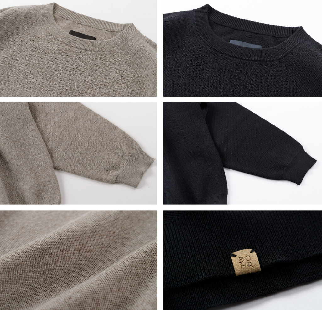 リネンブレンド ニットスウェット クルーネック N6525