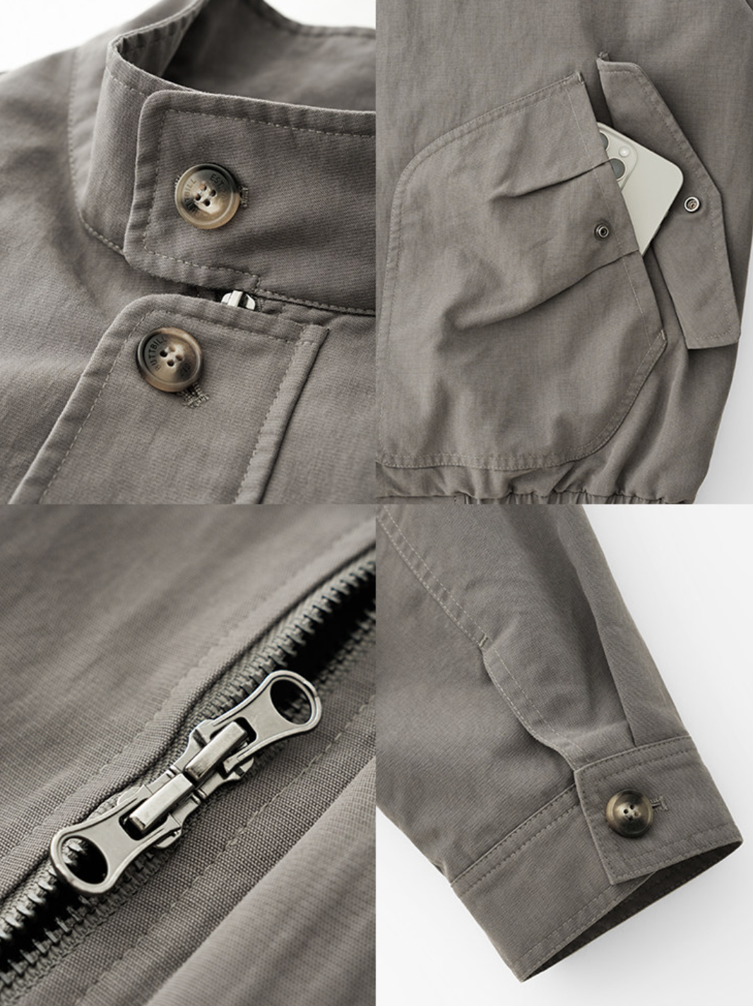 ウォッシュド 立ち襟ショート ライダースジャケット N6528