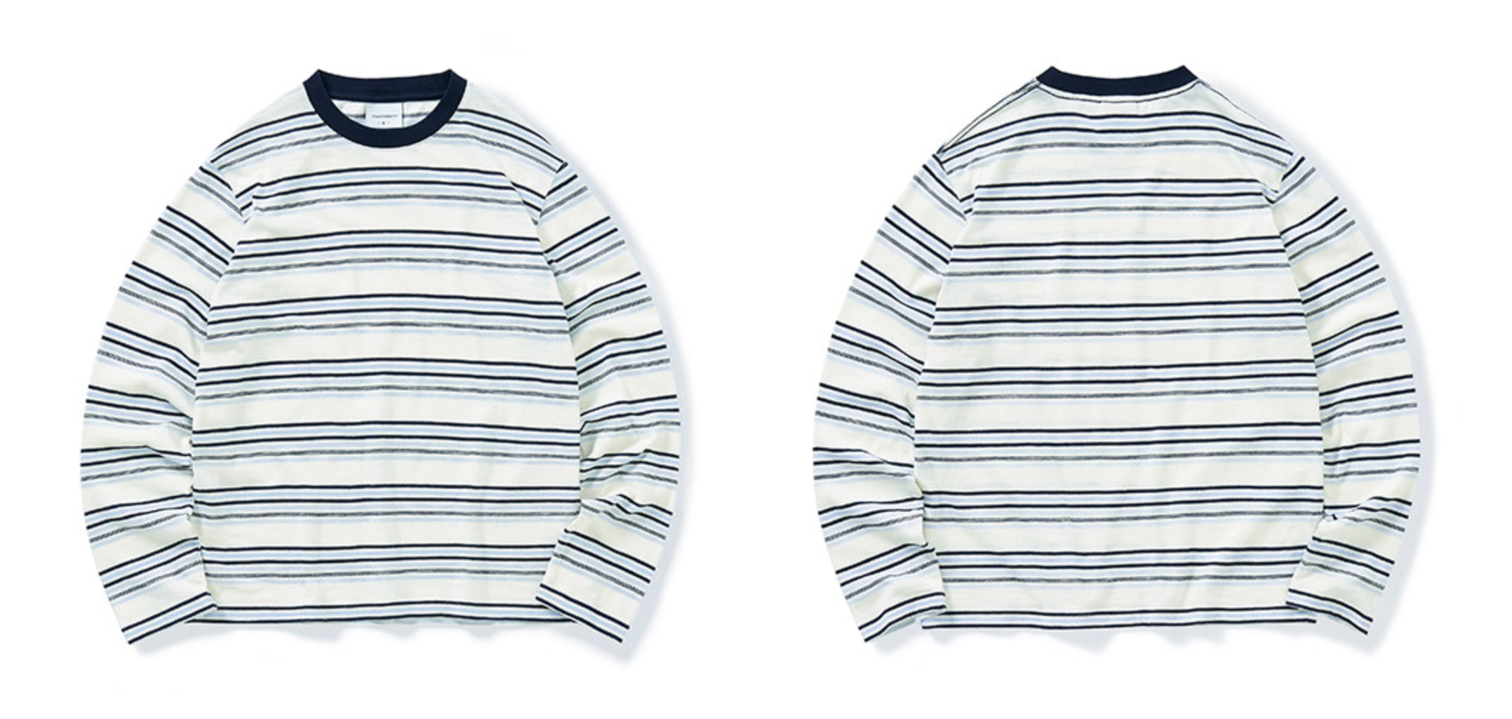 ライトウェイト ストライプ ルーズロングT N6543