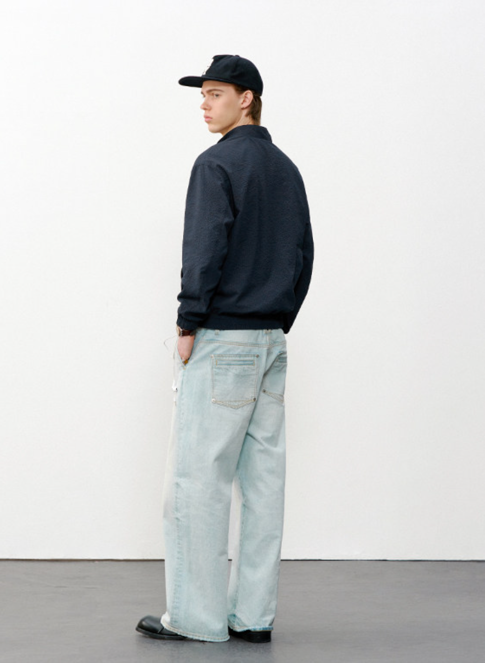 リバーシブル シアサッカーチェックジャケット N6544