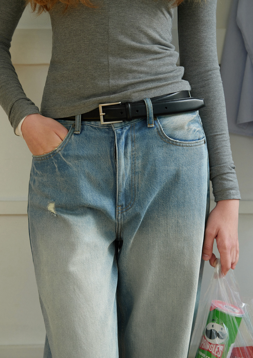 リヨセルブレンド ドレープストレートデニム N6606