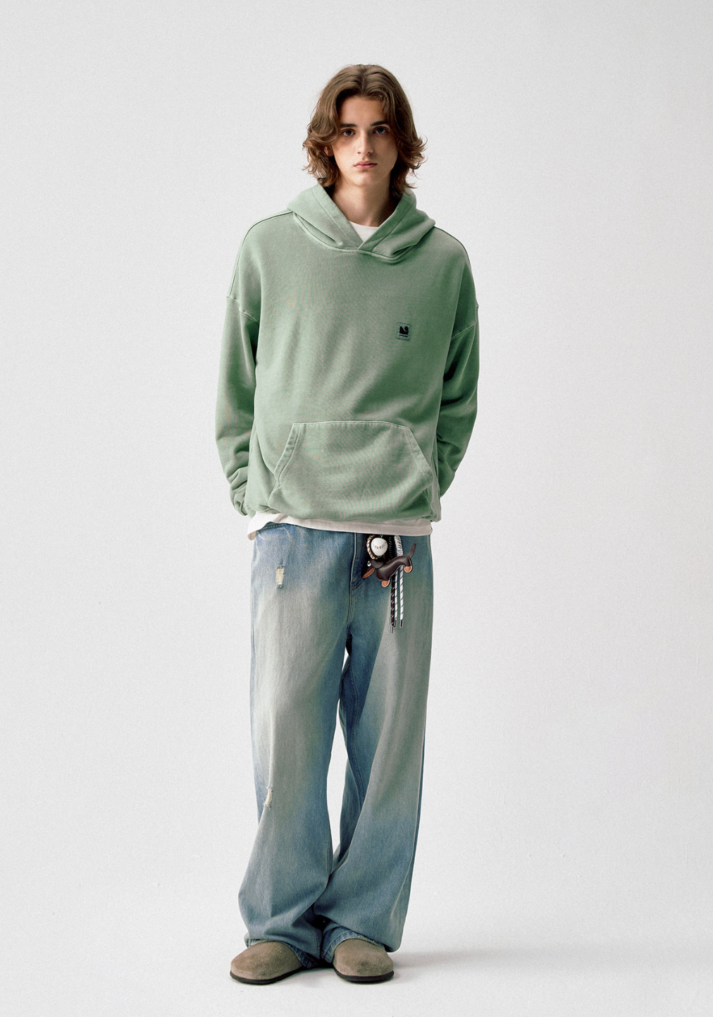 リヨセルブレンド ドレープストレートデニム N6606