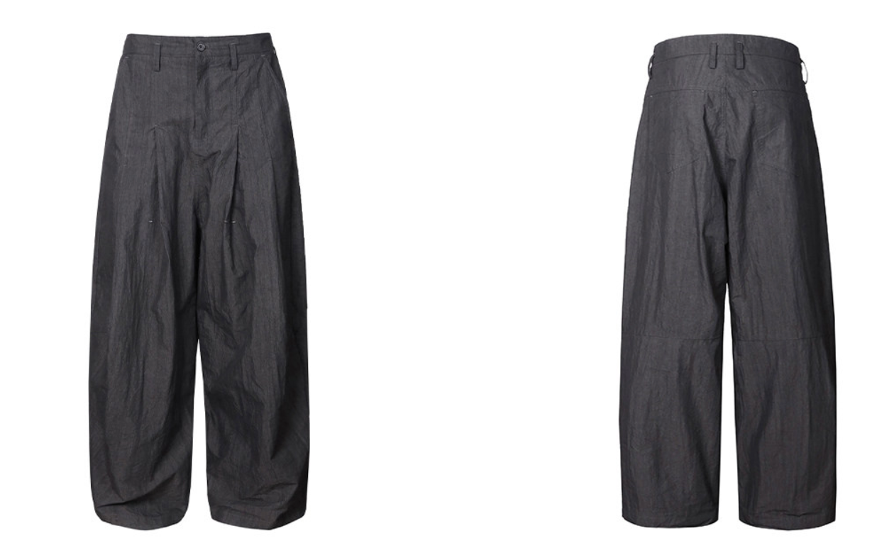 コクーンシルエット プリーツワイドパンツ N6618