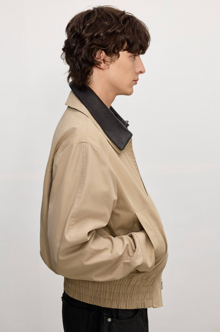 ラムレザー襟 2WAYブリティッシュブルゾン N6632