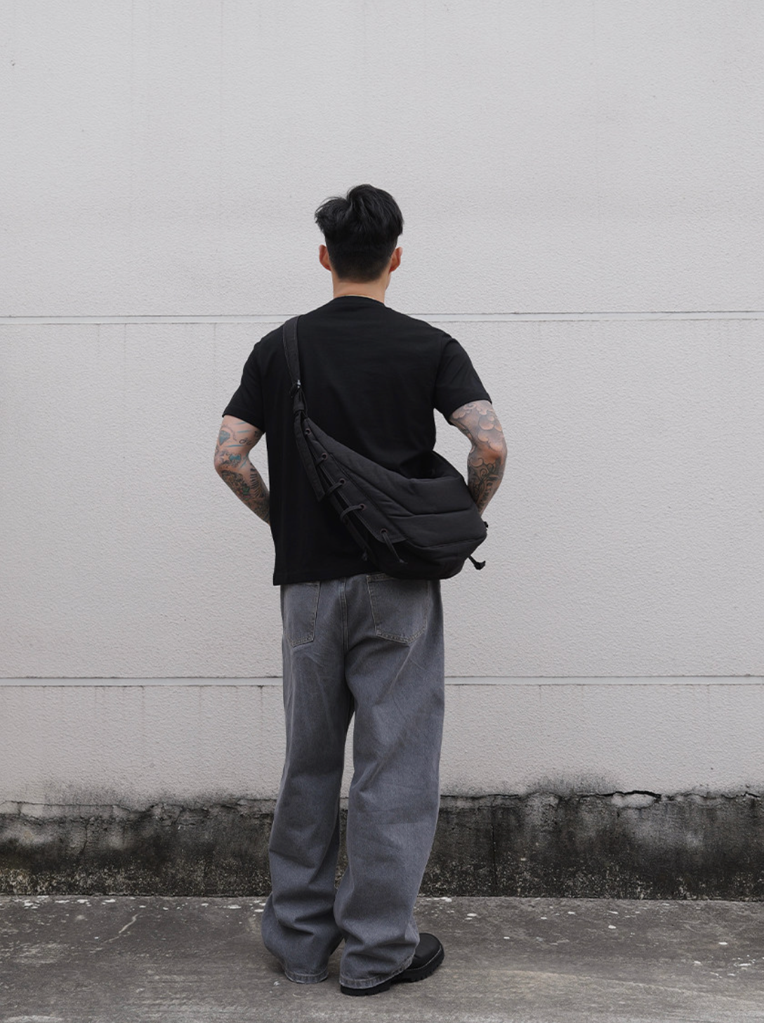 14oz グレーウォッシュ ストレートデニム N6637