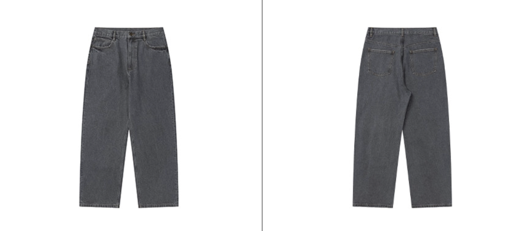14oz グレーウォッシュ ストレートデニム N6637