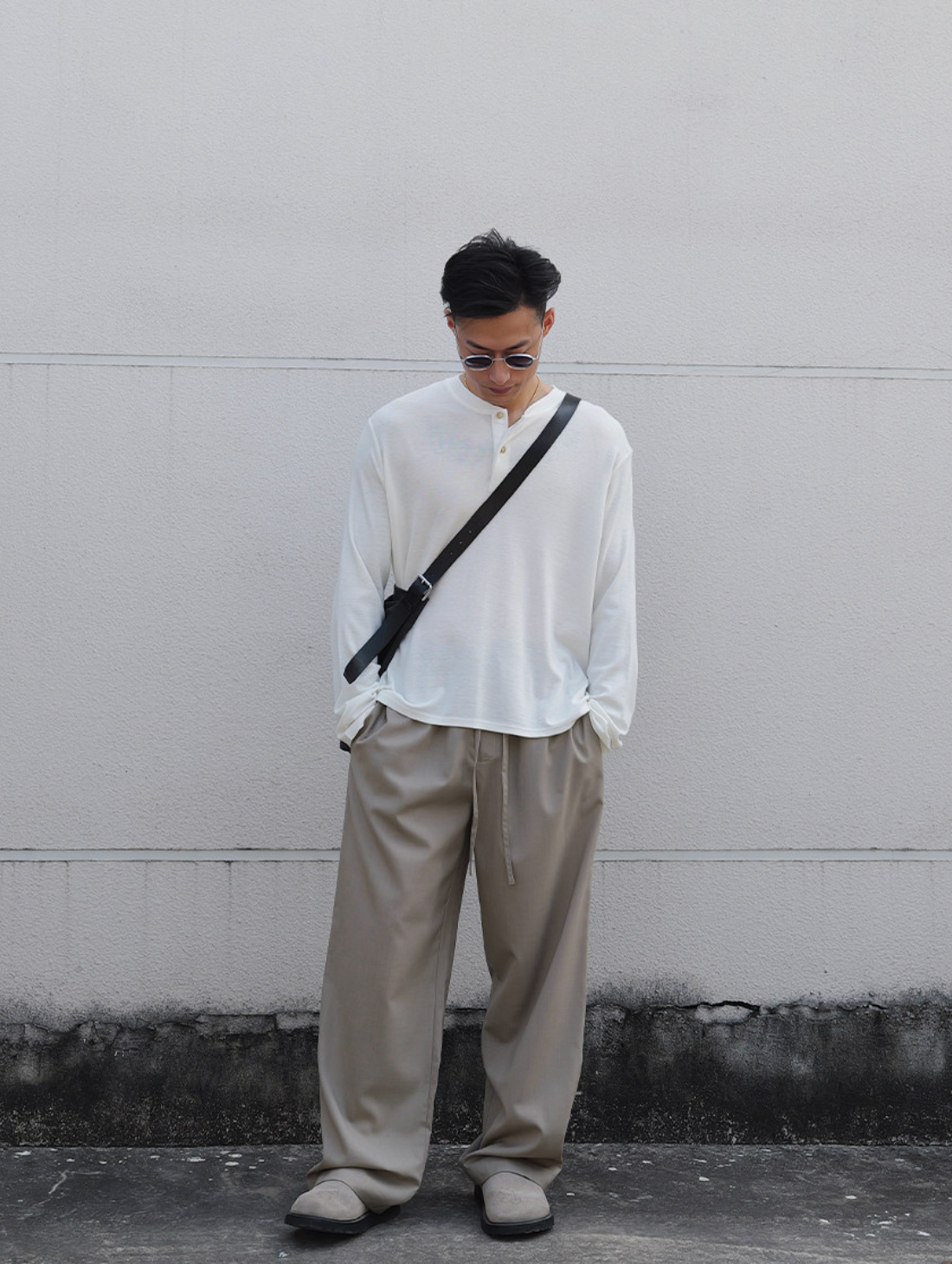 ウォッシャブルウール ヘンリーロングT N6638