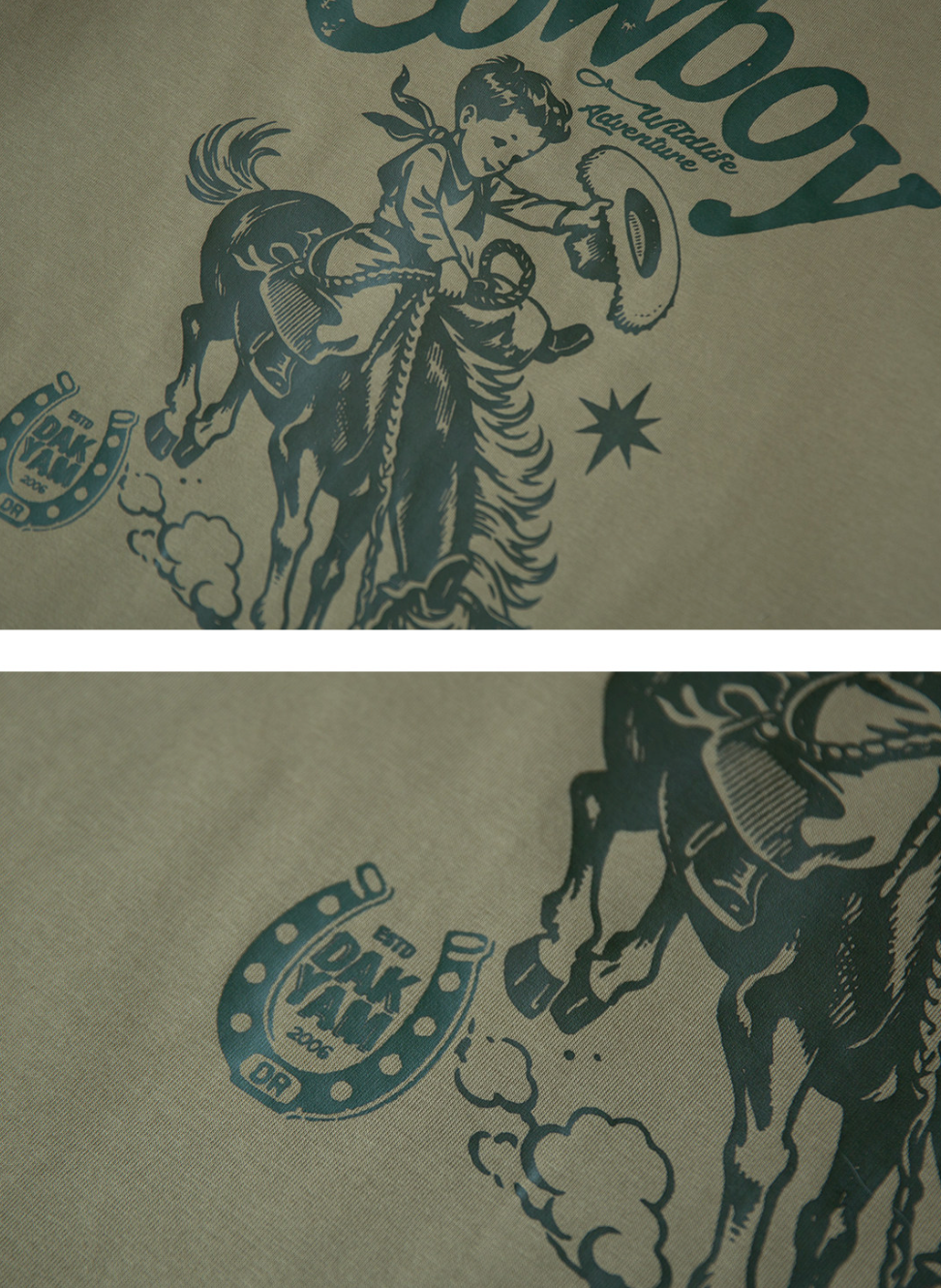 【テック繊維】ヴィンテージカウボーイグラフィックTEEN6741