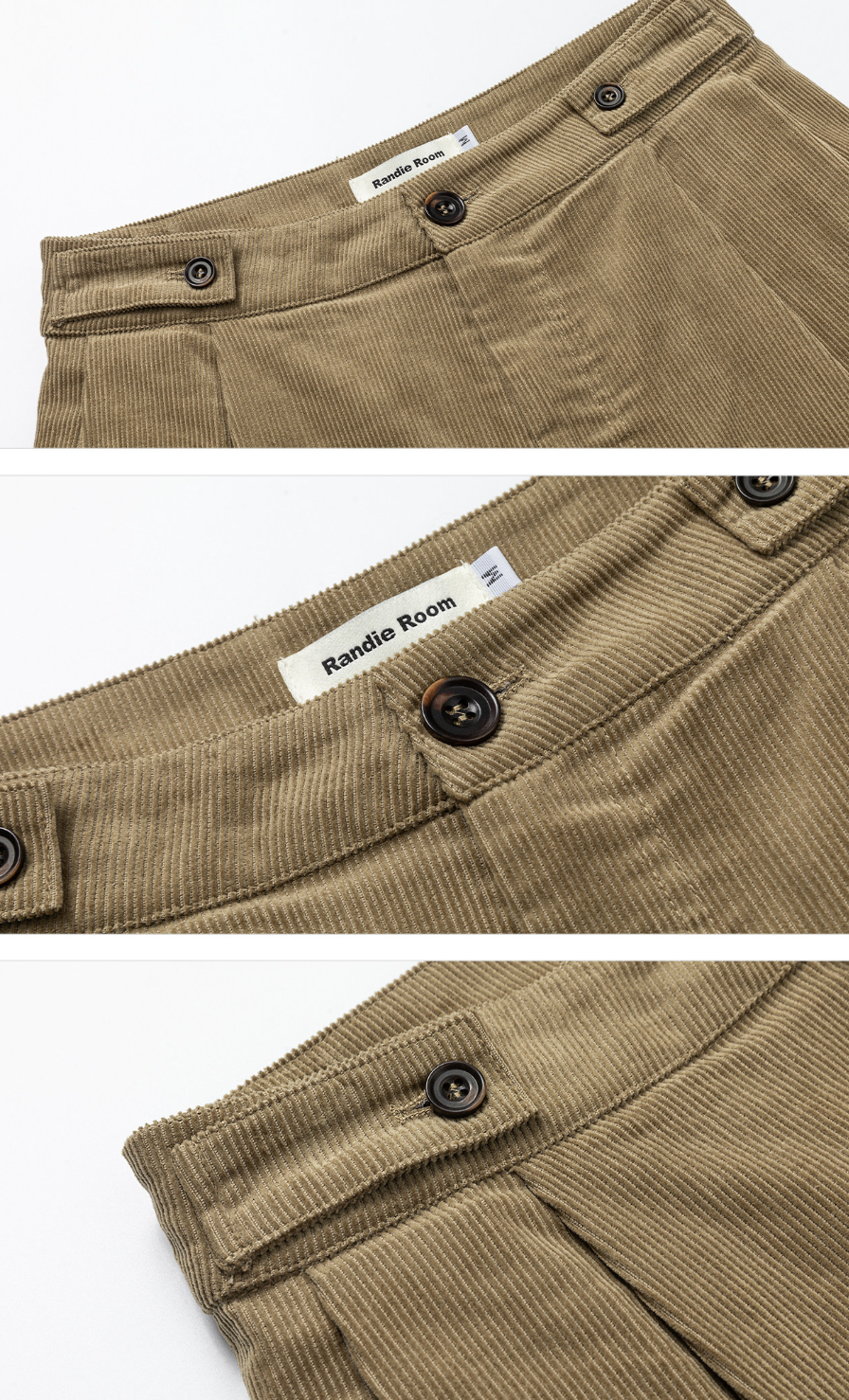 コーデュロイワイドクロップドパンツ N6742