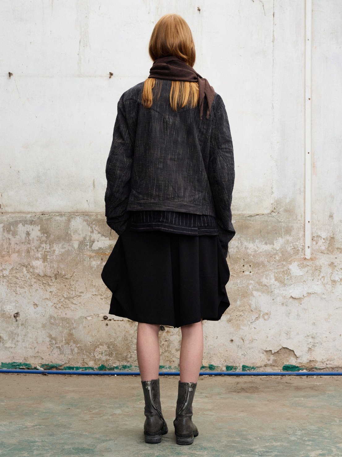 アシンメトリードレープワイドショーツ N6744