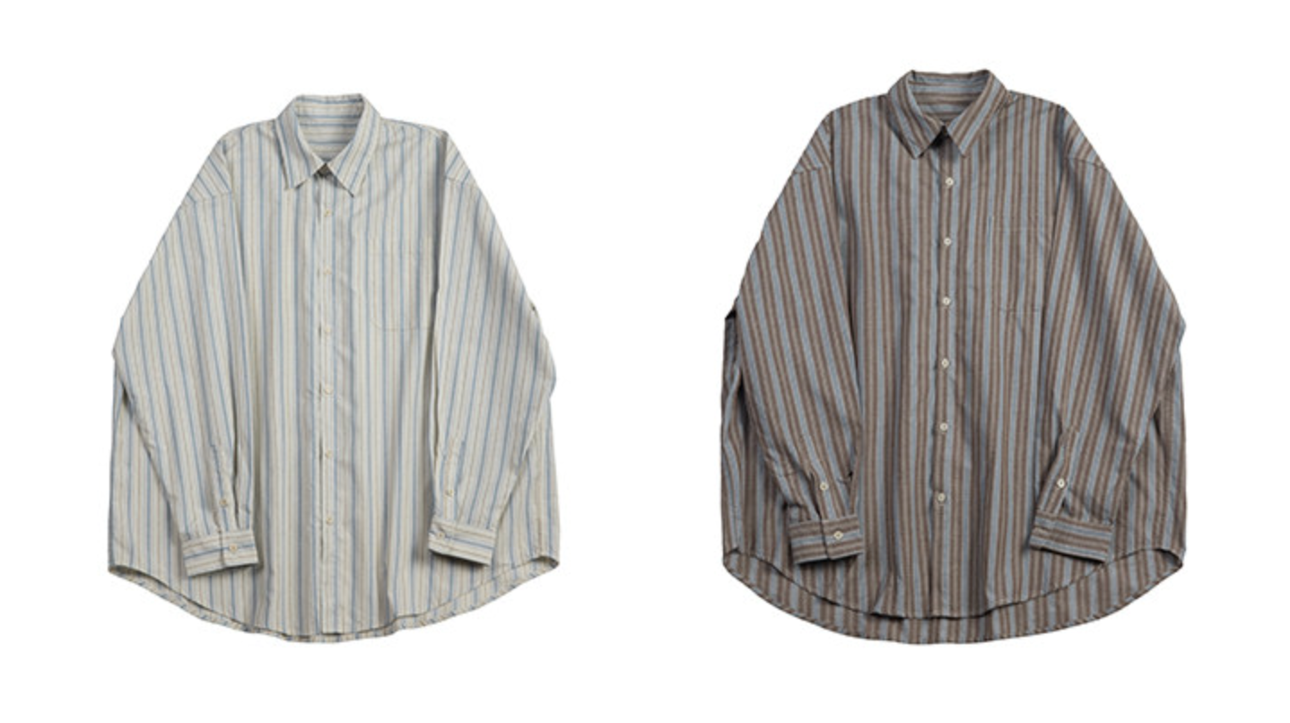 ストライプ オーバーサイズシャツ N6730