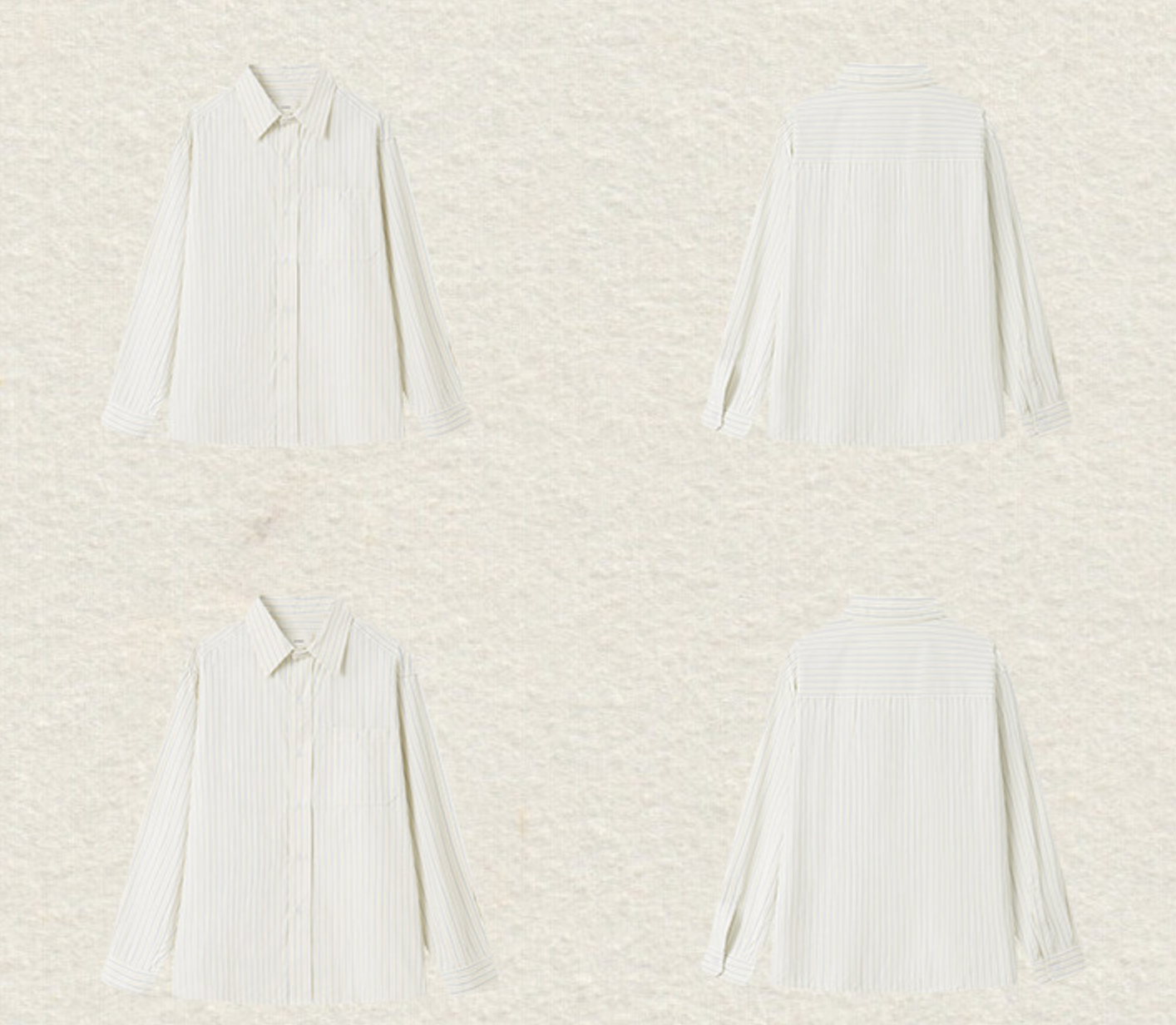 ミニマルストライプ レイヤードシャツ N6772