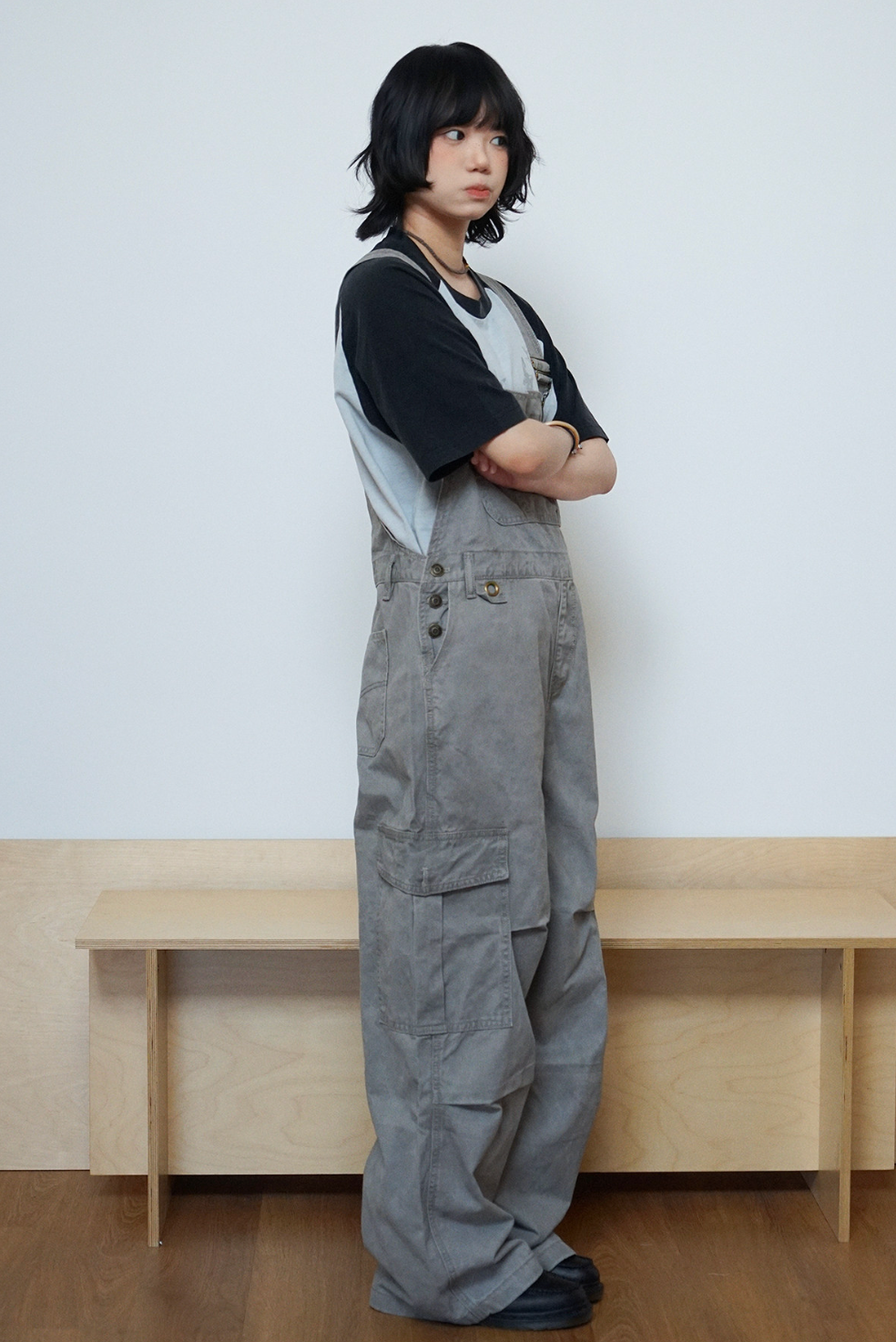 ヴィンテージウォッシュ オーバーオールパンツ N6779