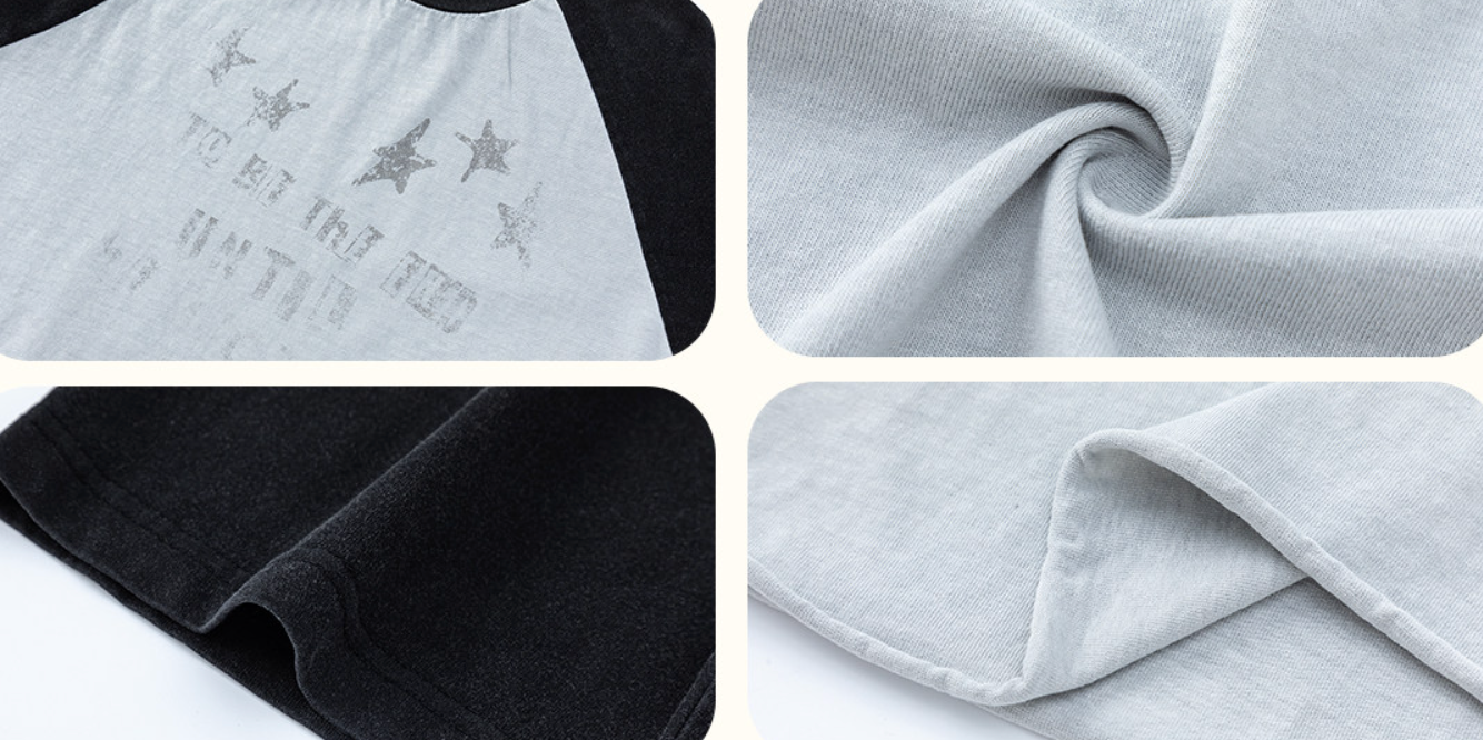 ラグラン配色 ヴィンテージプリントT N6782