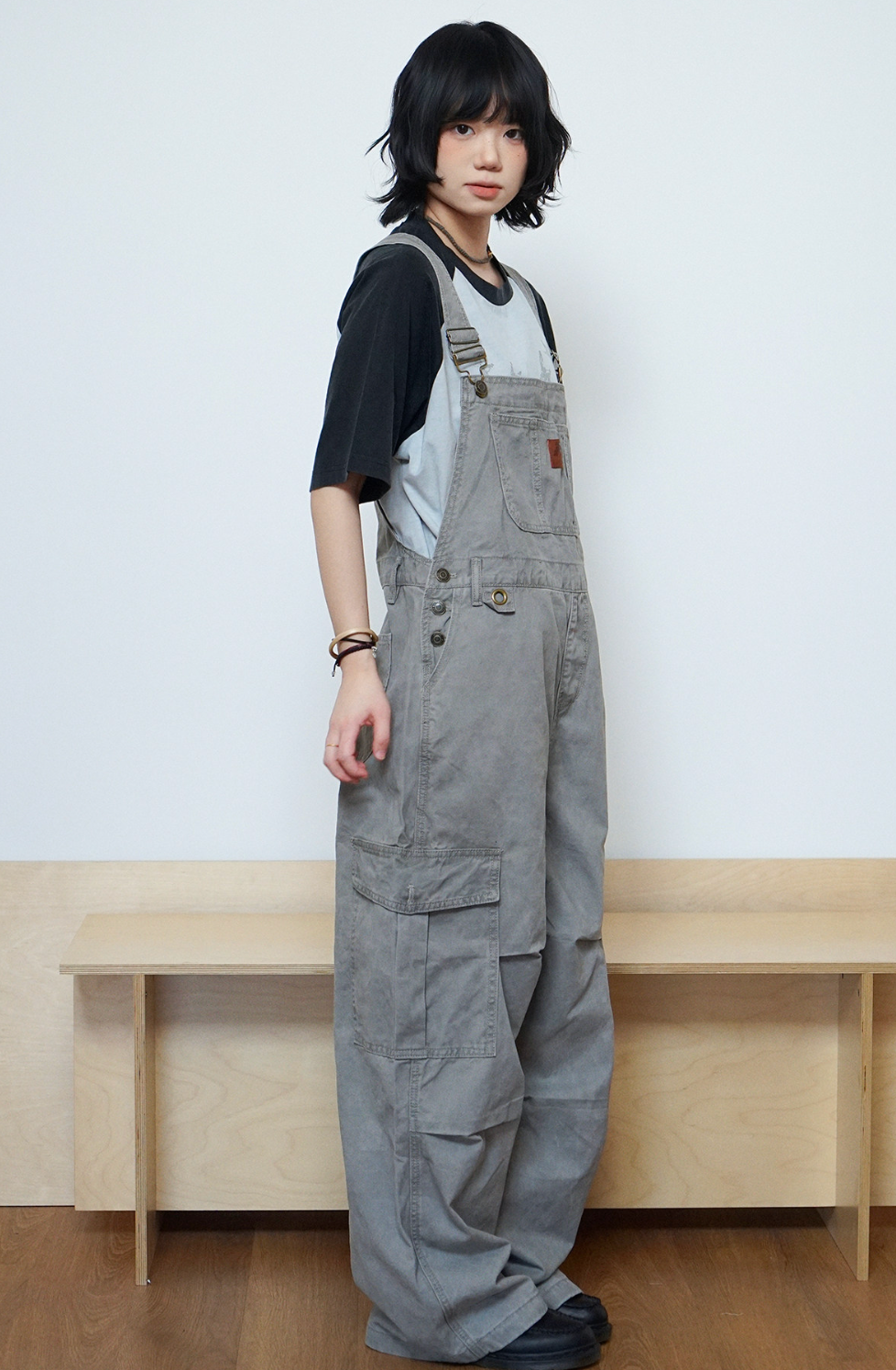 ラグラン配色 ヴィンテージプリントT N6782