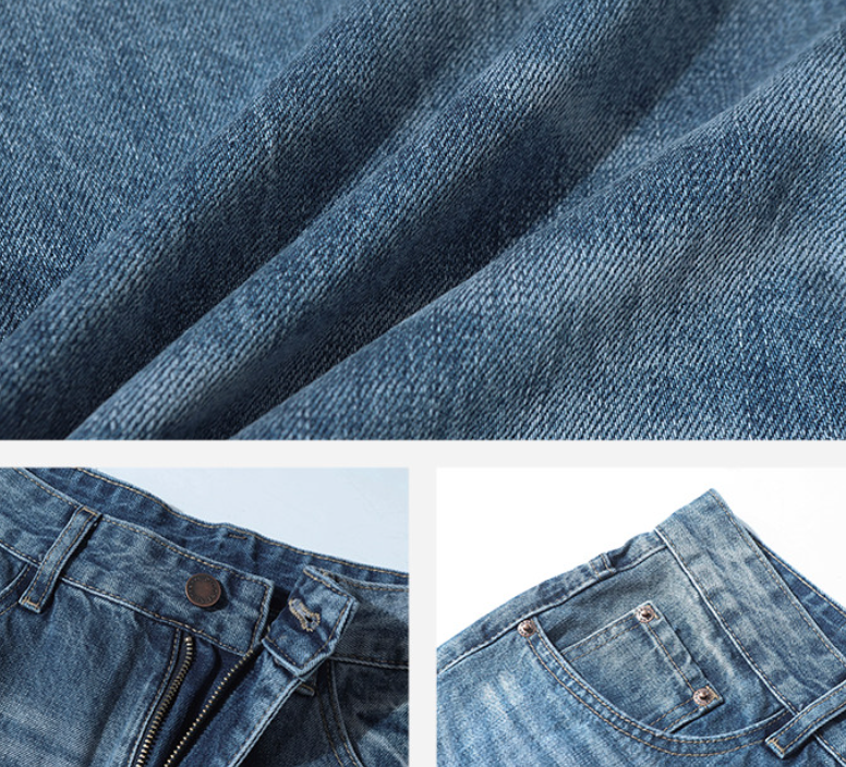 フェード加工 セミフレアデニムパンツ N6799