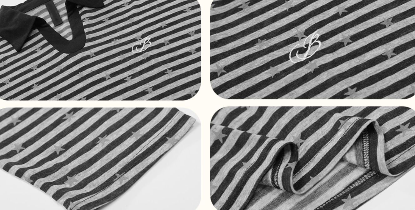 コントラストストライプ POLOロンT N6777