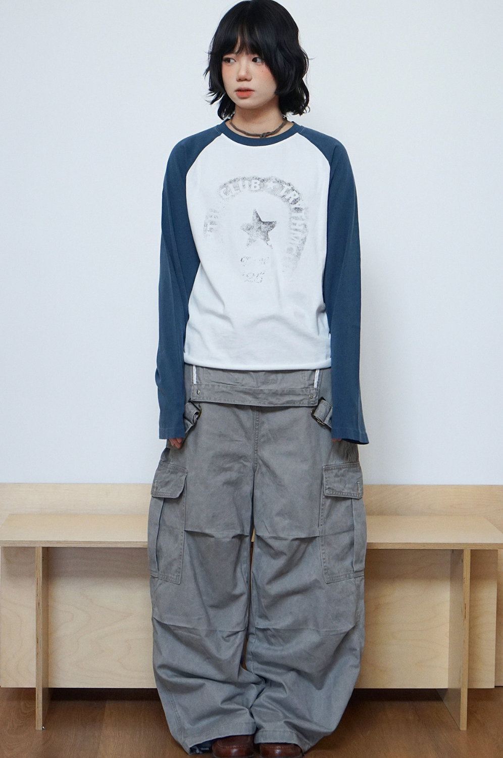 レタープリントラグランロングT N6784