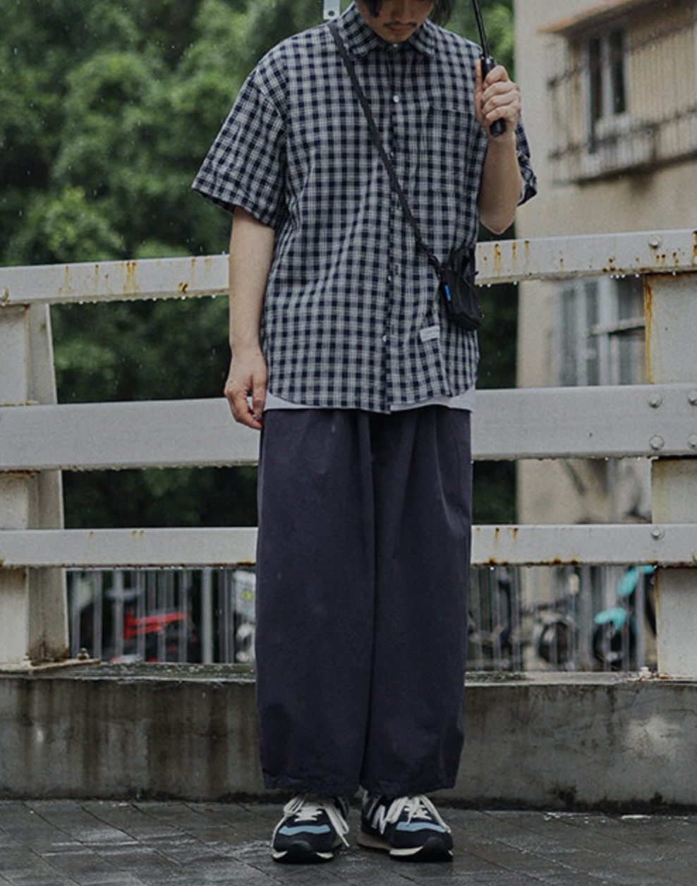 コットン ワイドストレート クロップドワークパンツ N6985