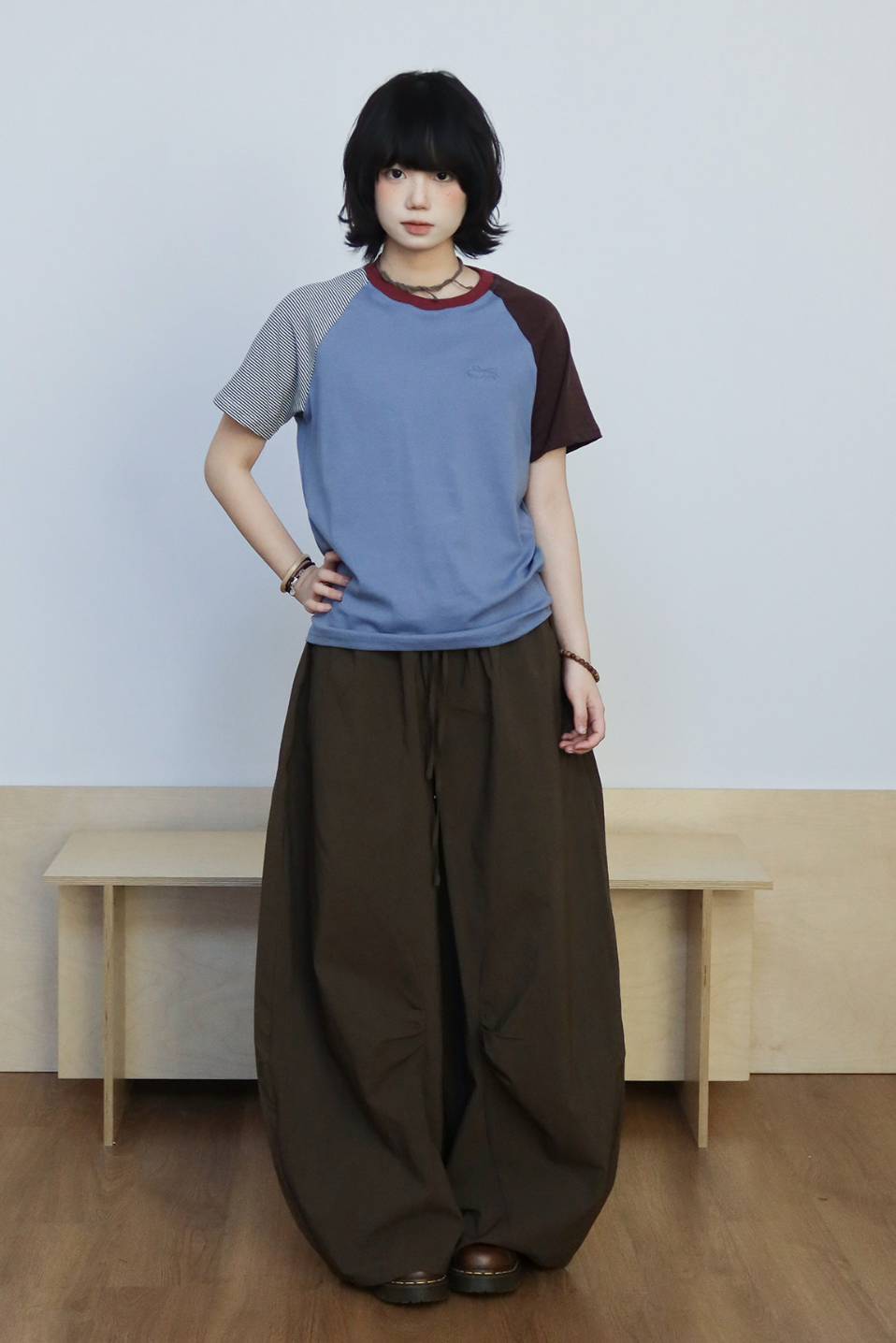 バルーンシルエット ドローストリング ワイドパンツ N6997