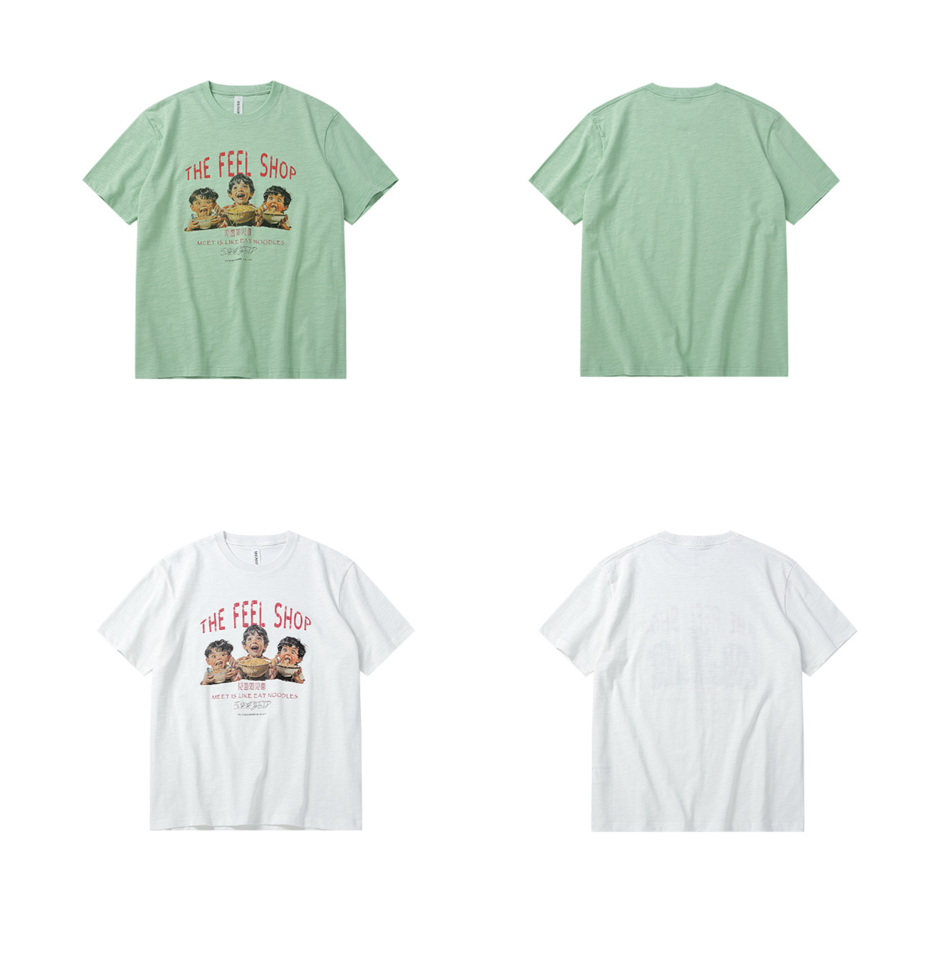 スラブコットン ヴィンテージプリント ヘビーTシャツ N7024