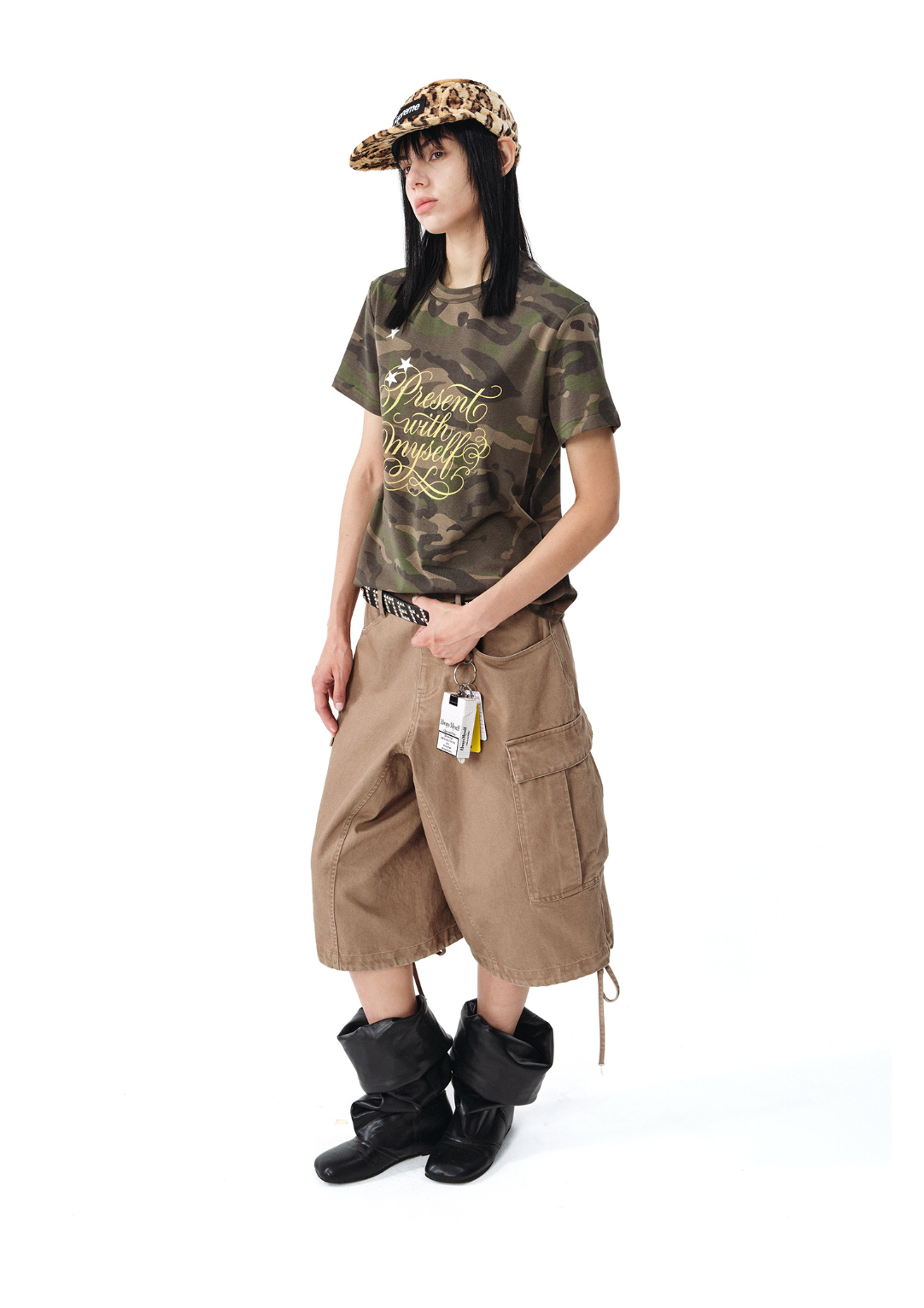 コットン カモフラージュ プリントTシャツ N7092