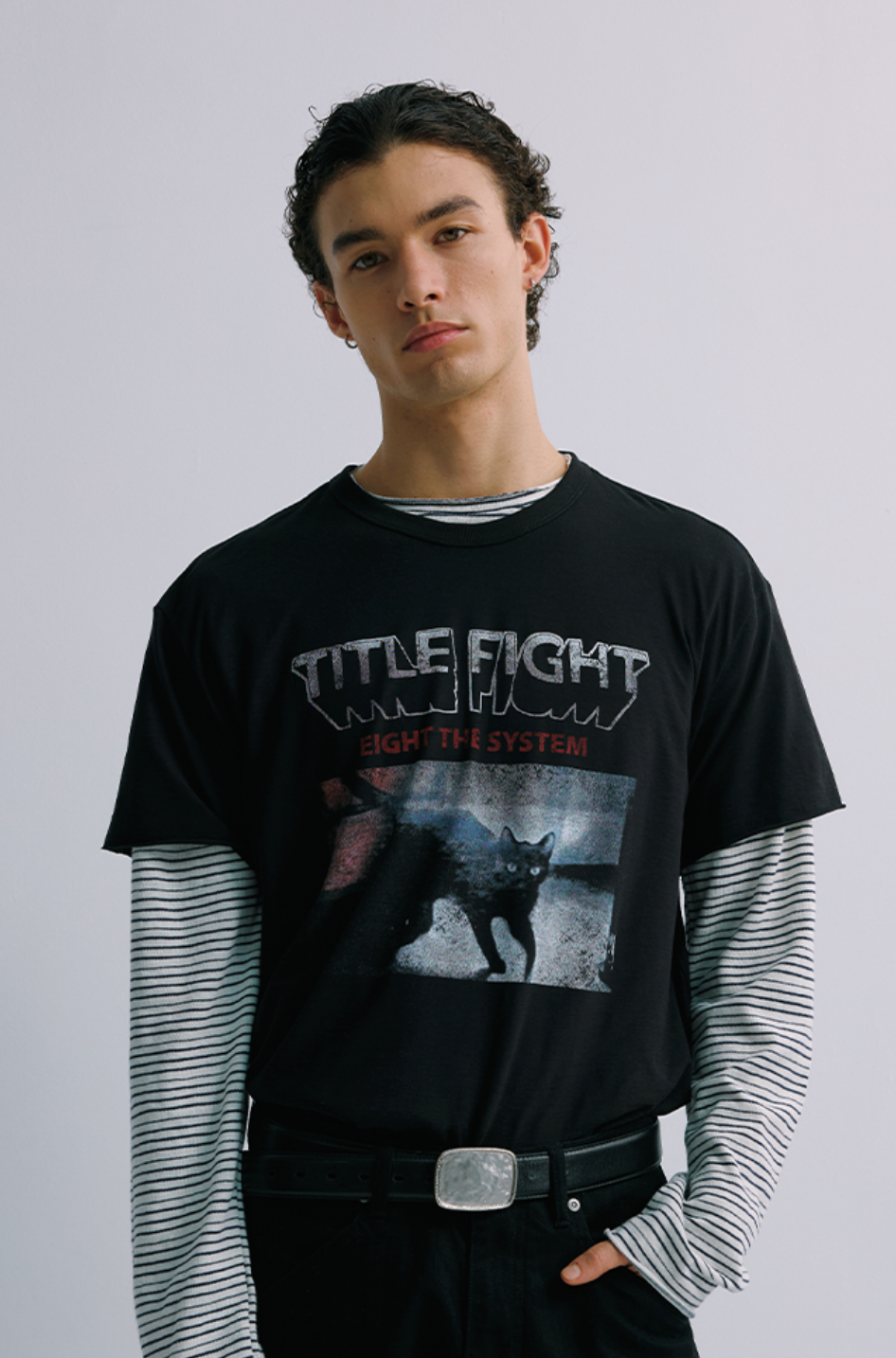 薄手50番手コットングラフィックTシャツ N7116