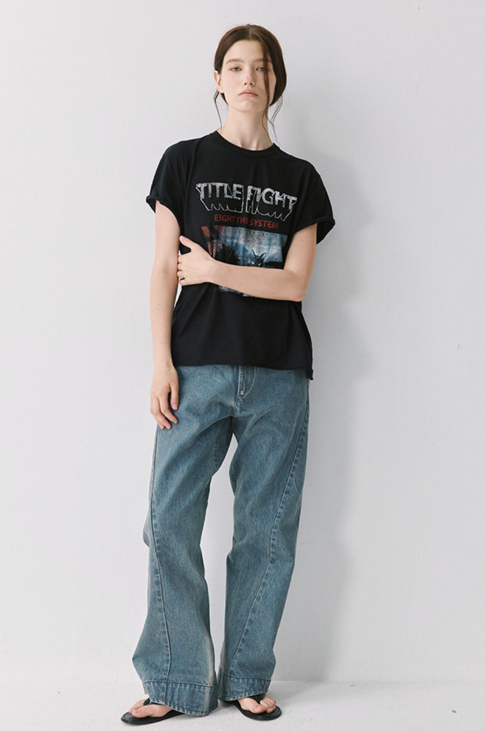 薄手50番手コットングラフィックTシャツ N7116