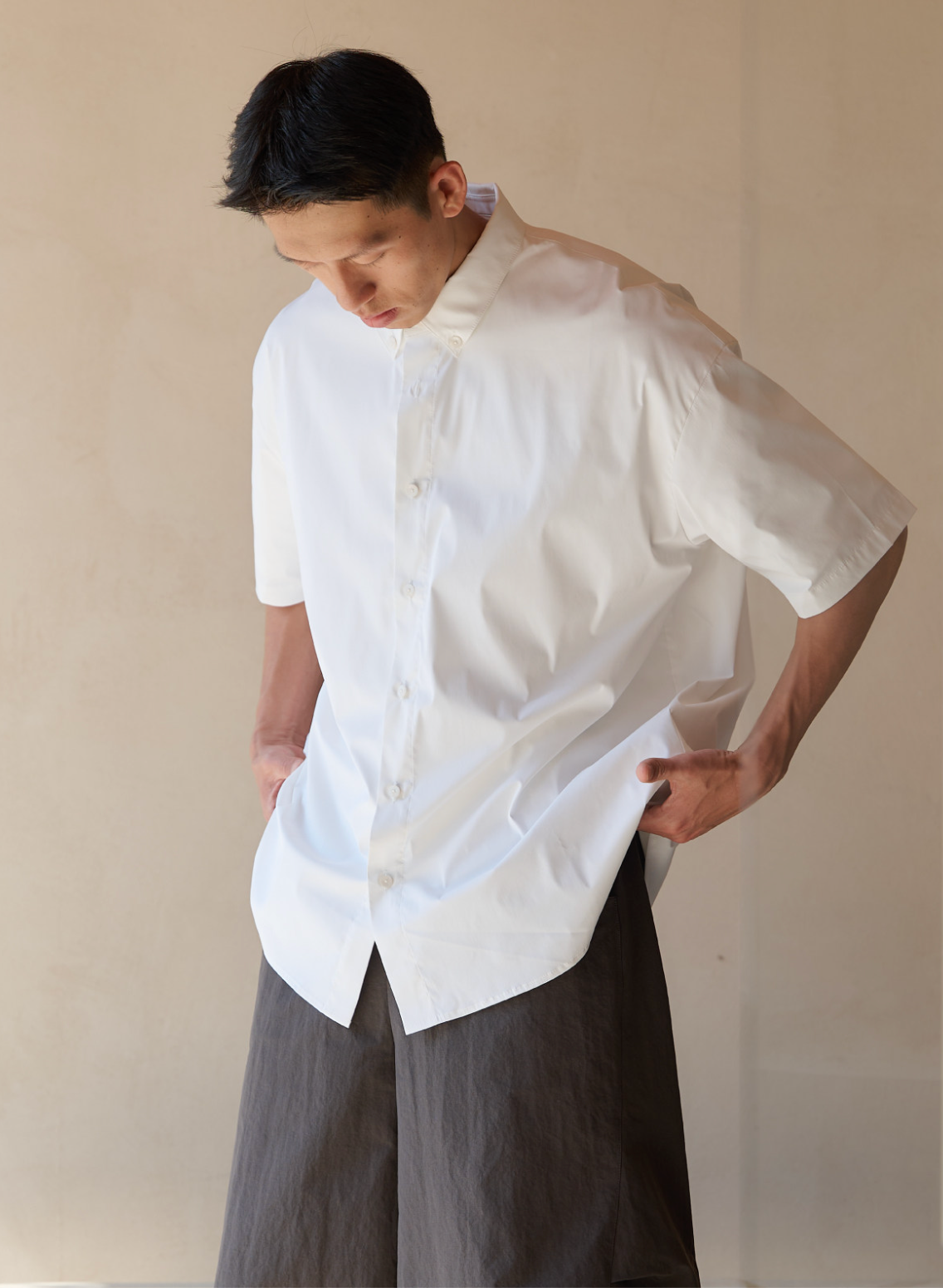 Opaque, Wrinkle-Resistant, UV-Protective Short-Sleeve Shirt N7128