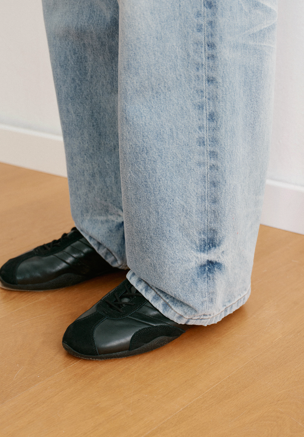 ヴィンテージウォッシュワイドストレートデニムパンツ N7278