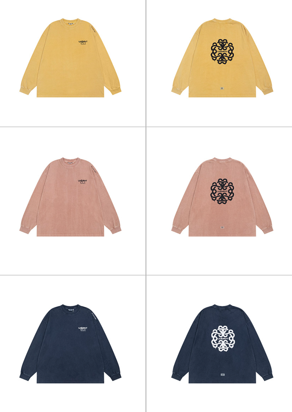 スプラッシュウォッシュグラフィックロングTシャツ N7298