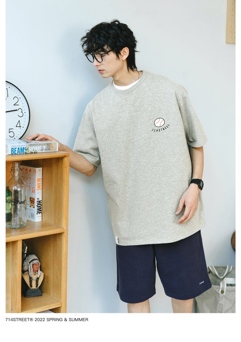 【250G】Batter back print T - shirt N3620 - NNine