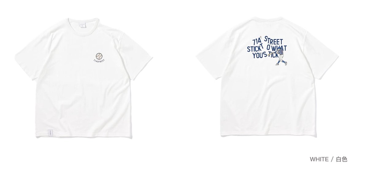 【250G】Batter back print T - shirt N3620 - NNine